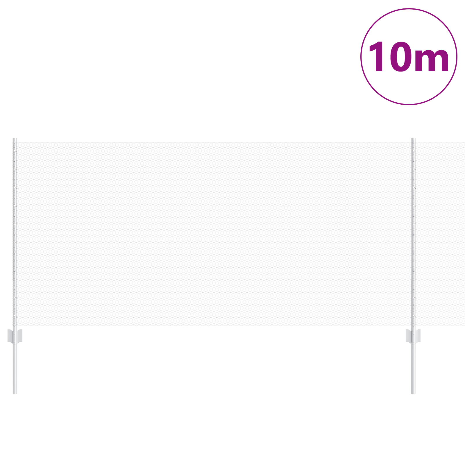 Fence Posts 10 pcs U-Channel 100 cm Galvanized Steel - Image 3