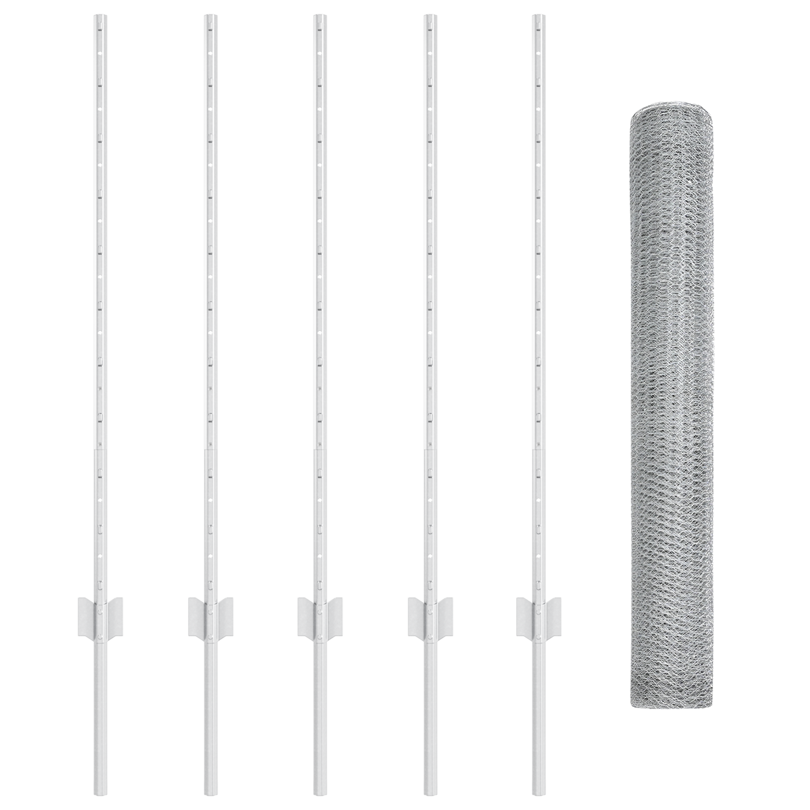 Fence Posts 10 pcs U-Channel 100 cm Galvanized Steel - Image 4