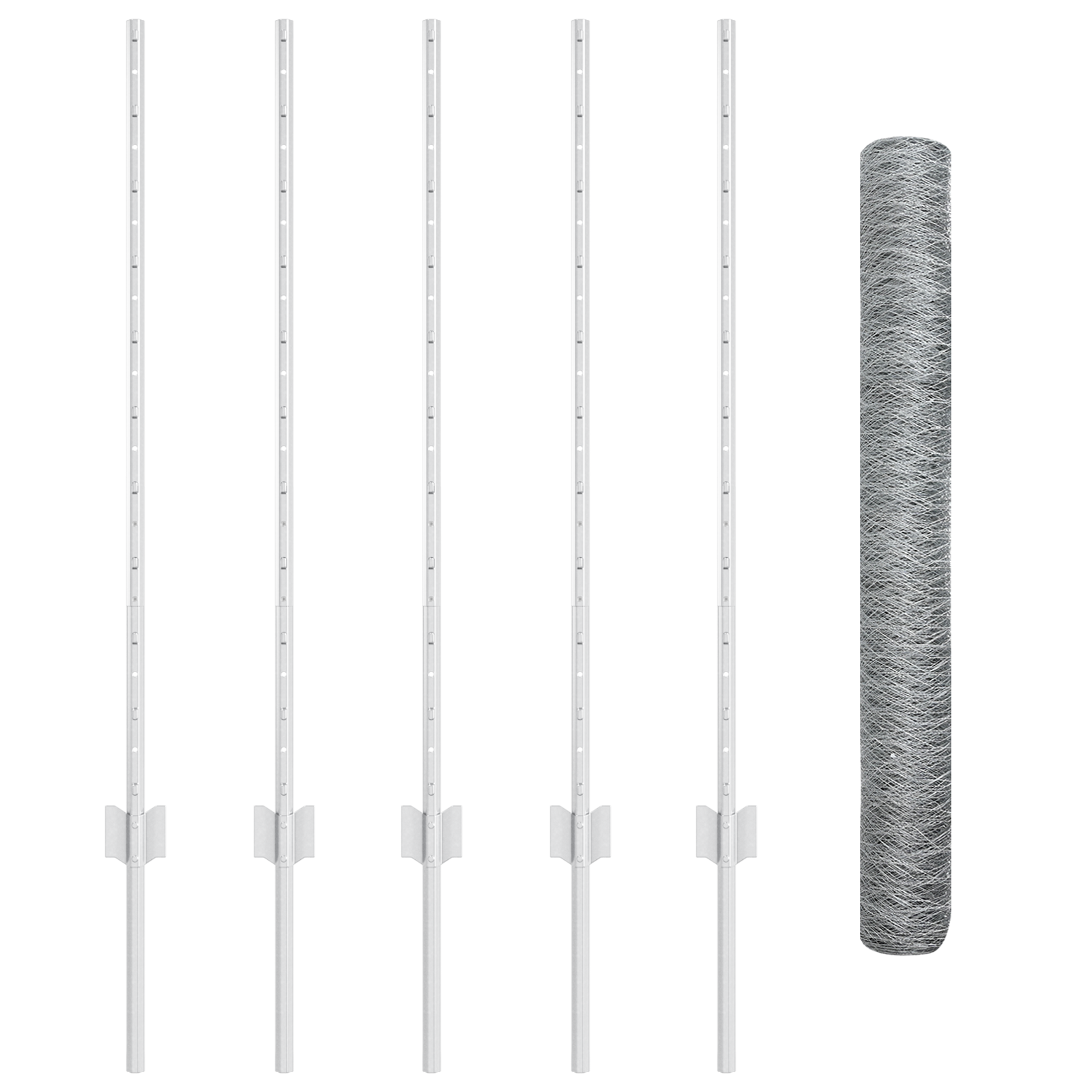 Fence Posts 10 pcs U-Channel 100 cm Galvanised Steel - Image 4