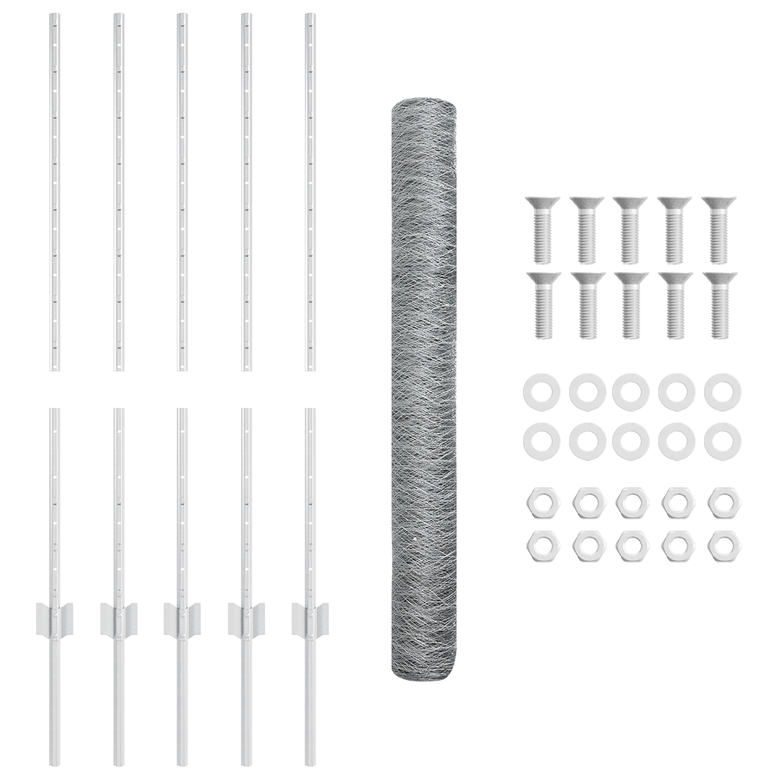 Fence Posts 10 pcs U-Channel 100 cm Galvanised Steel - Image 5