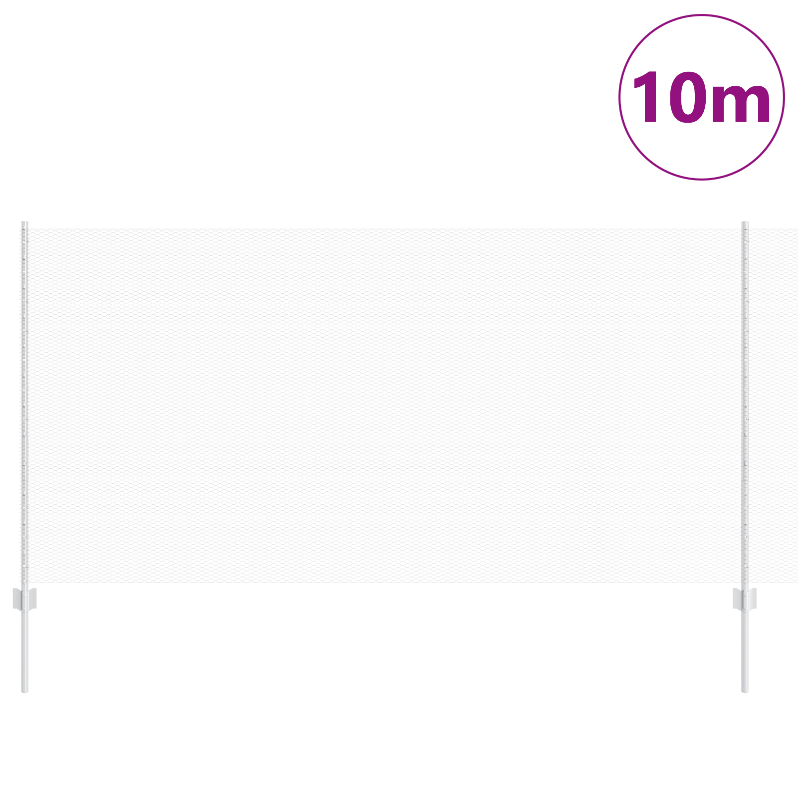 Fence Posts 10 pcs U-Channel 120 cm Galvanised Steel - Image 3