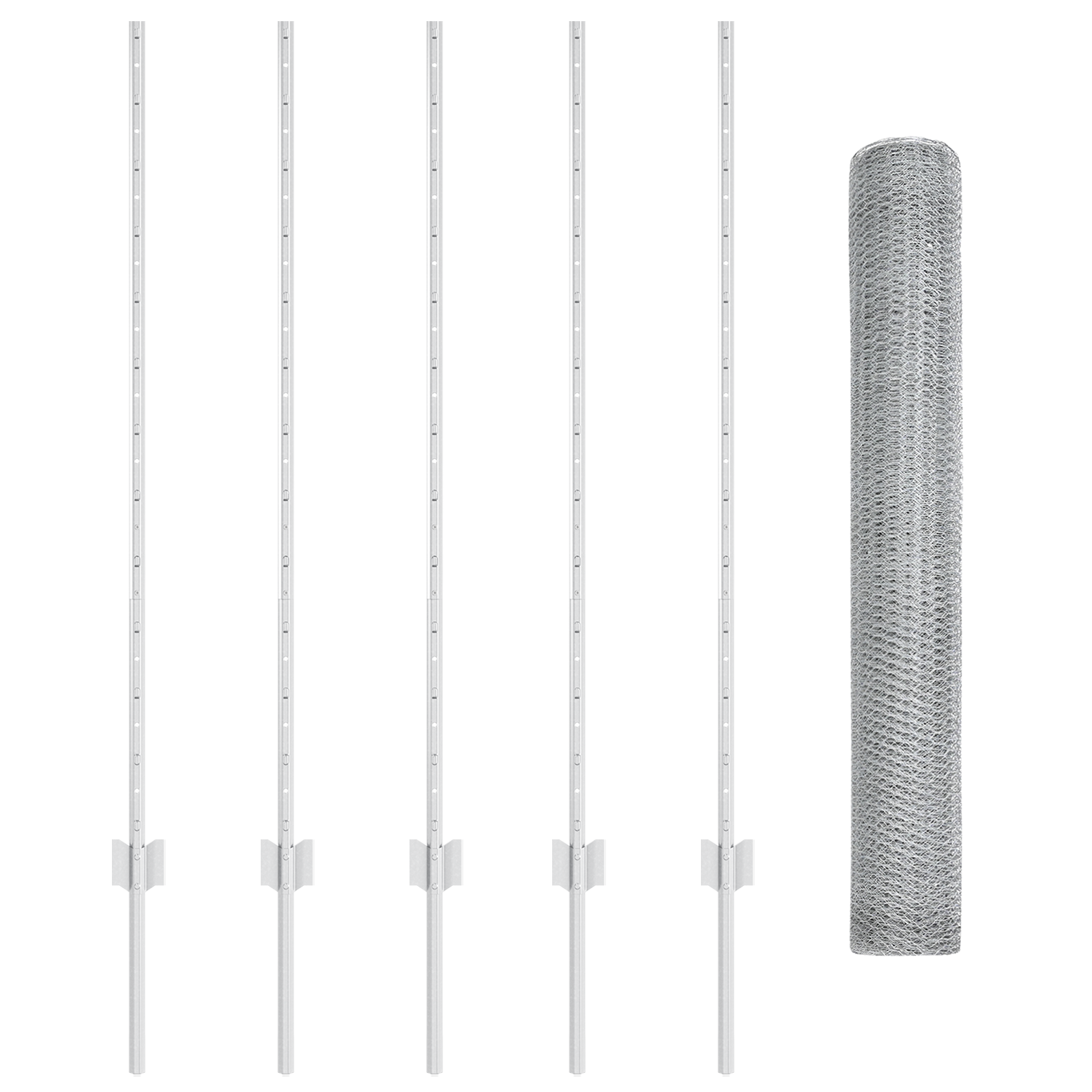Fence Posts 10 pcs U-Channel 120 cm Galvanised Steel - Image 4