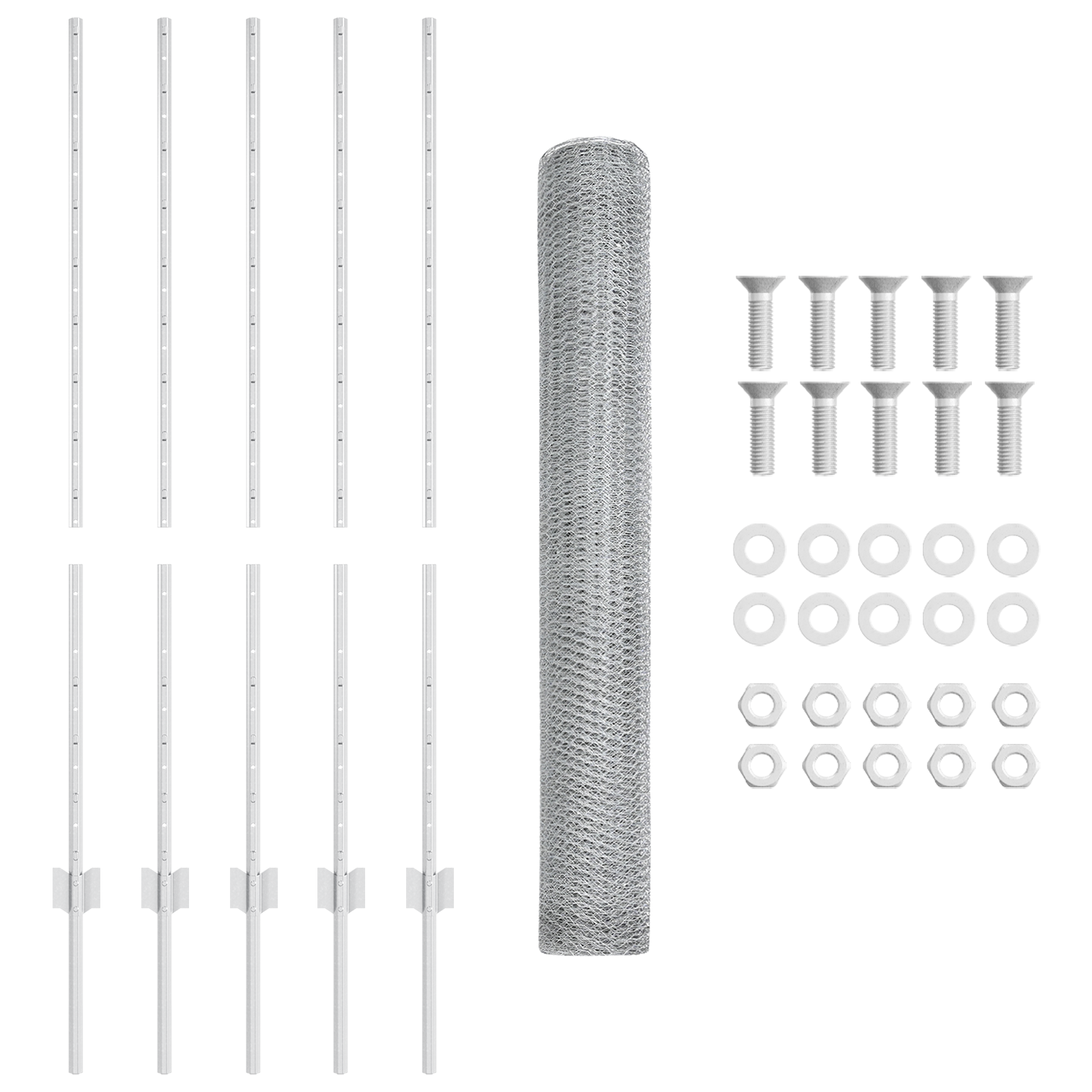 Fence Posts 10 pcs U-Channel 120 cm Galvanised Steel - Image 5