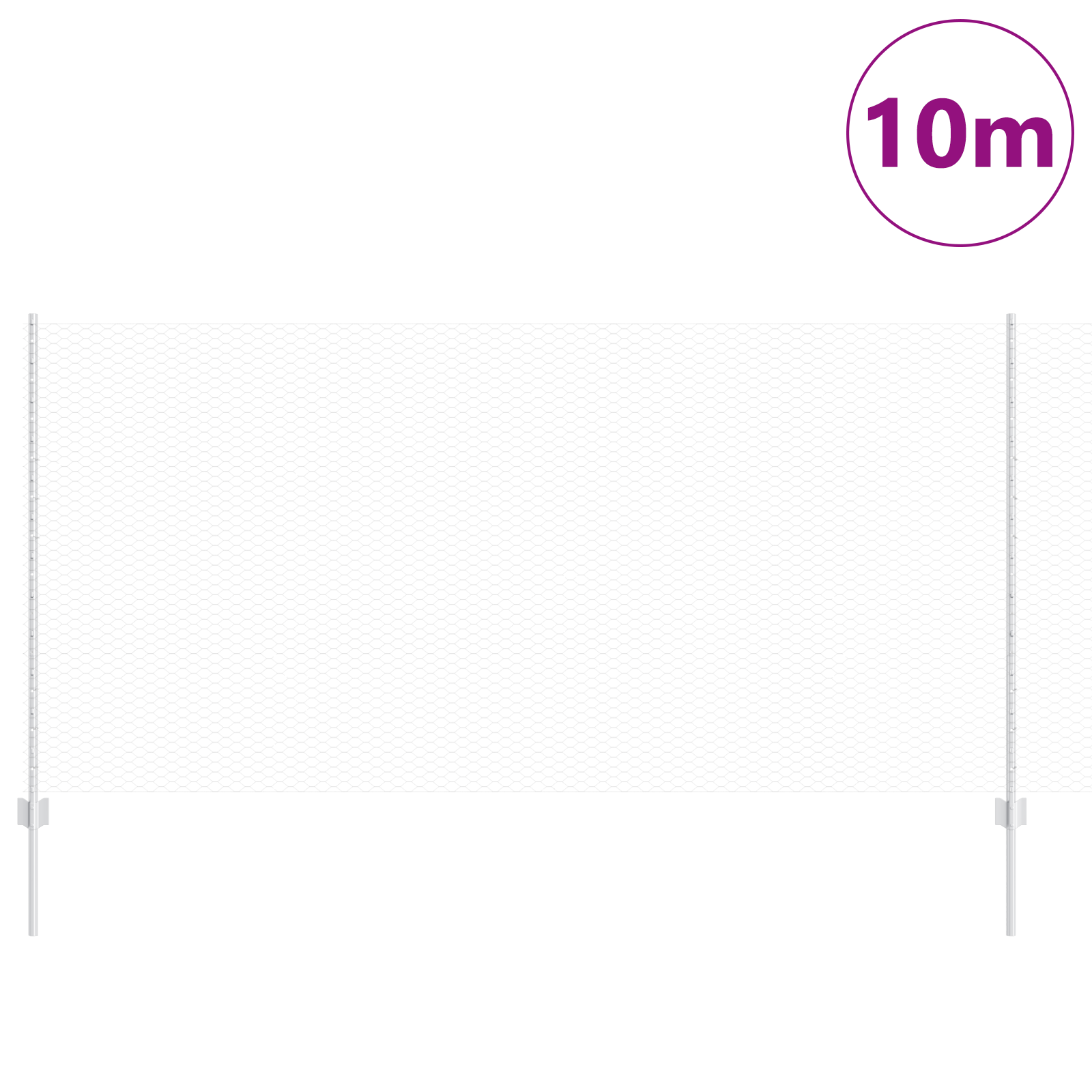 Fence Posts 10 pcs U-Channel 120 cm Galvanised Steel - Image 3