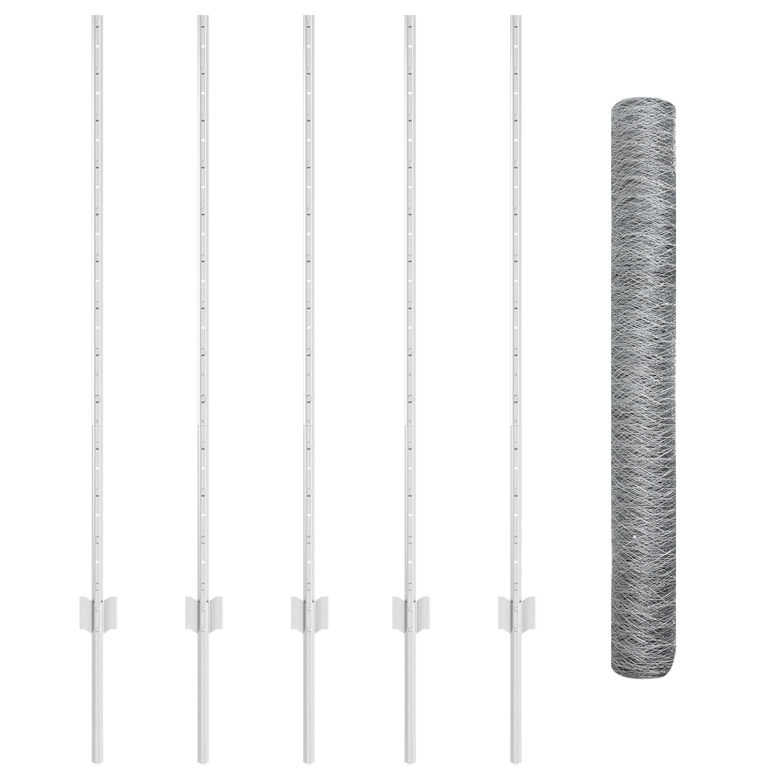 Fence Posts 10 pcs U-Channel 120 cm Galvanised Steel - Image 4