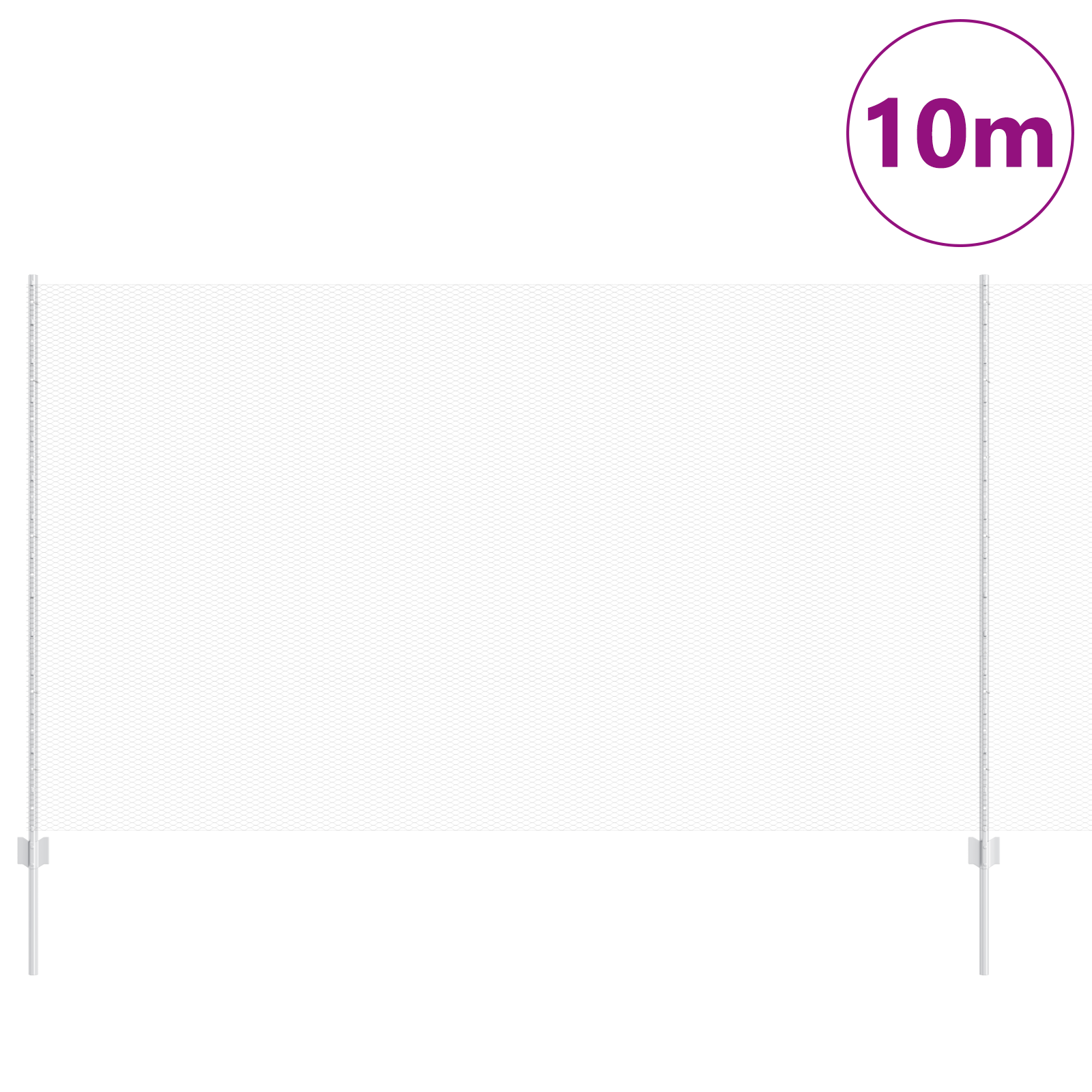 Fence Posts 10 pcs U-Channel 140 cm Galvanised Steel - Image 3
