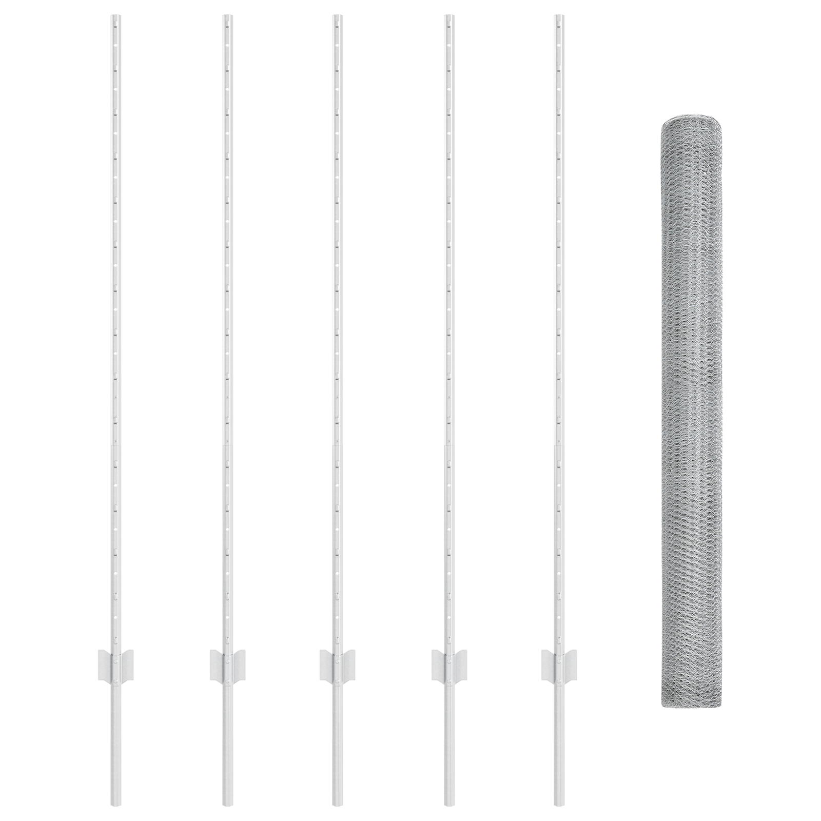 Fence Posts 10 pcs U-Channel 140 cm Galvanised Steel - Image 4