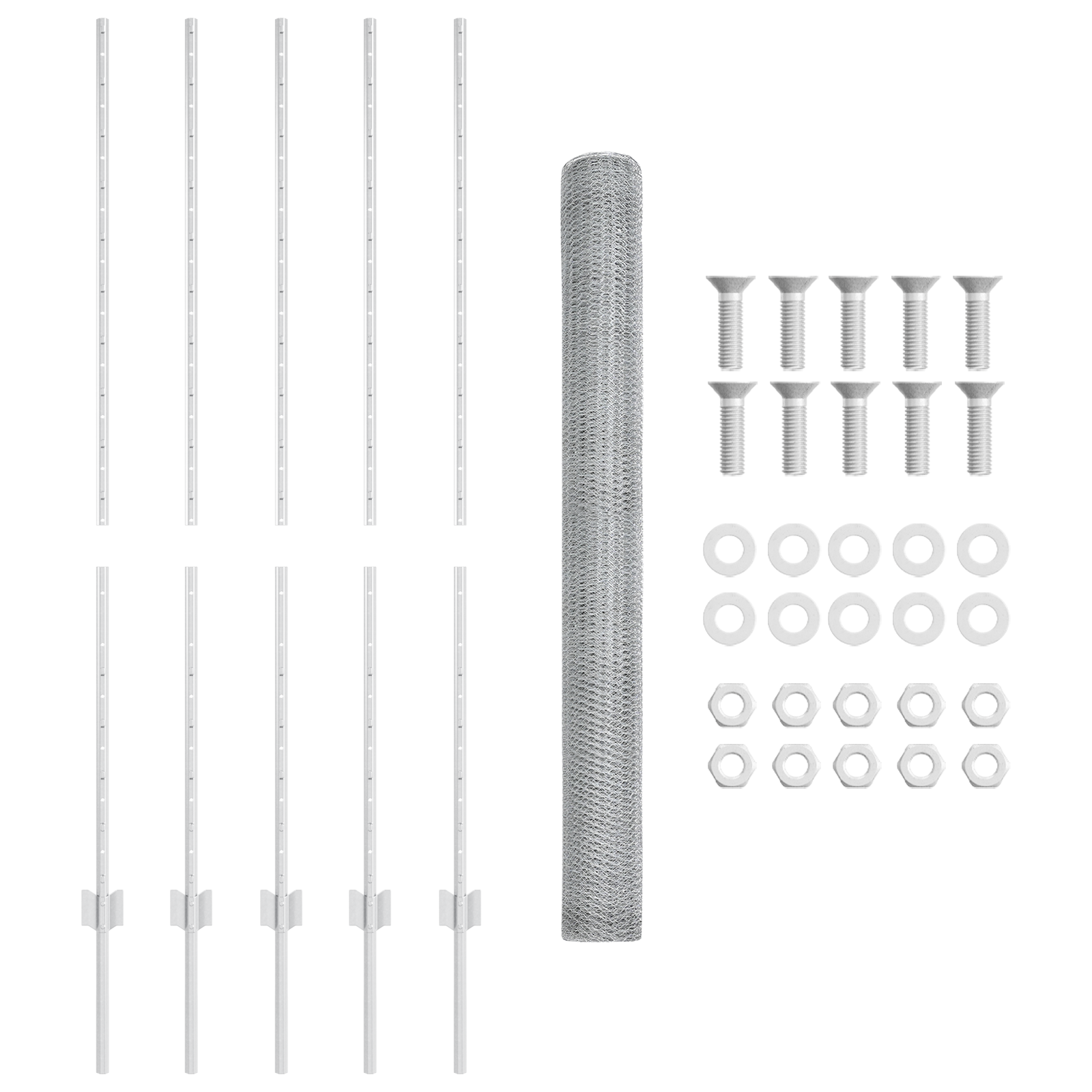 Fence Posts 10 pcs U-Channel 140 cm Galvanised Steel - Image 5