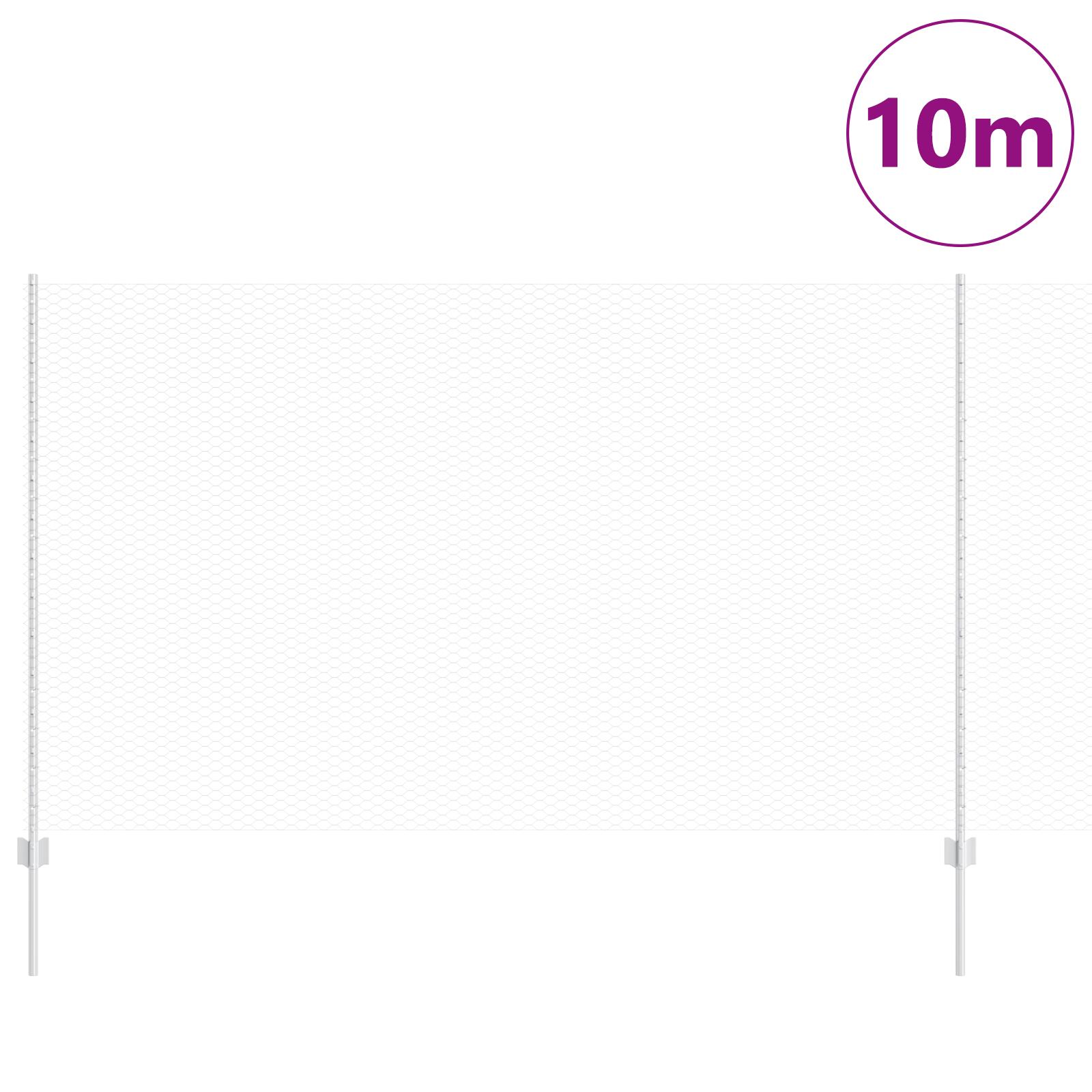 Fence Posts 10 pcs U-Channel 140 cm Galvanised Steel - Image 3