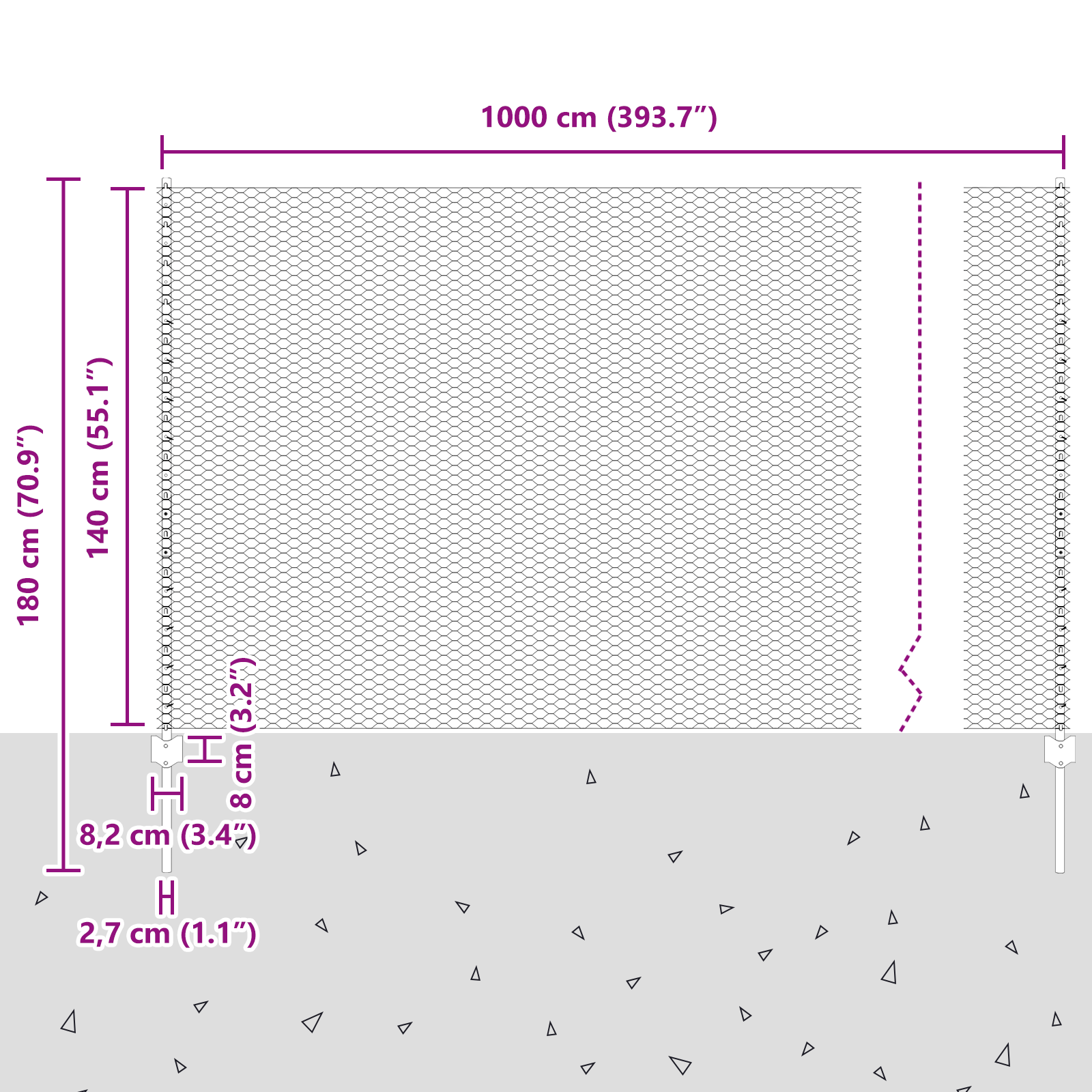 Fence Posts 10 pcs U-Channel 140 cm Galvanised Steel - Image 11