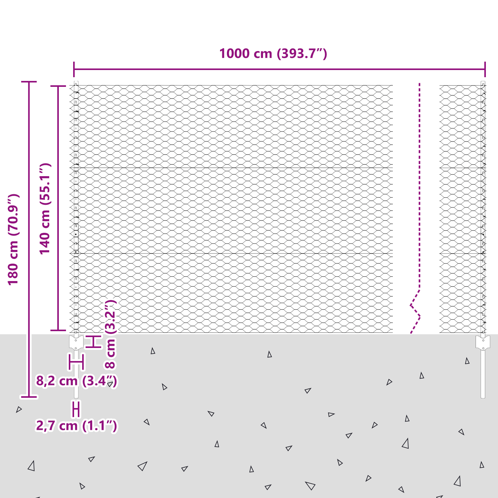 Fence Posts 10 pcs U-Channel 140 cm Galvanised Steel - Image 11