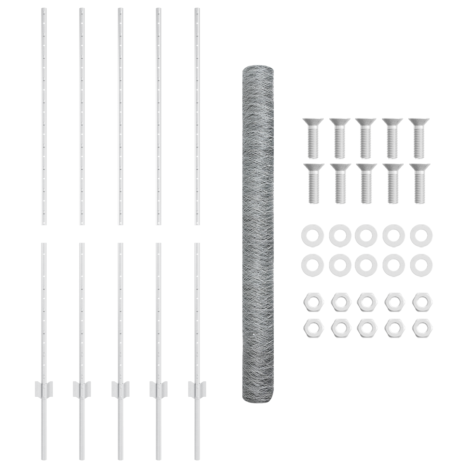 Fence Posts 10 pcs U-Channel 140 cm Galvanised Steel - Image 5