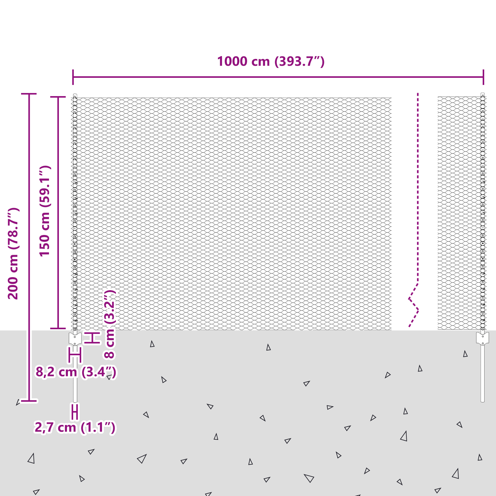 Fence Posts 10 pcs U-Channel 150 cm Galvanised Steel - Image 11