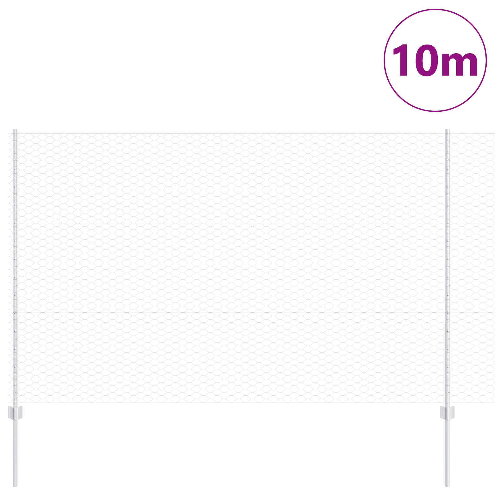 Fence Posts 10 pcs U-Channel 150 cm Galvanised Steel - Image 3