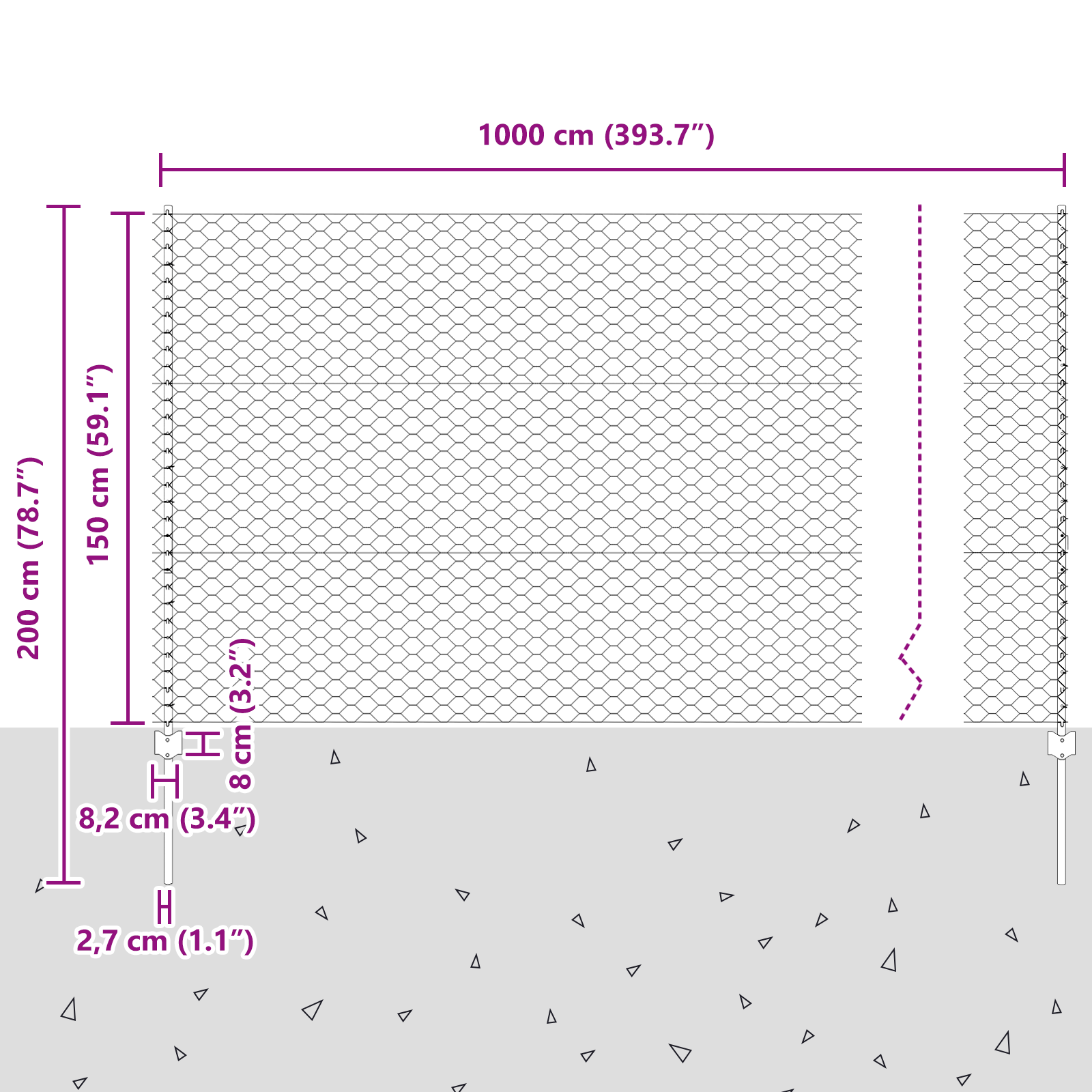 Fence Posts 10 pcs U-Channel 150 cm Galvanised Steel - Image 11
