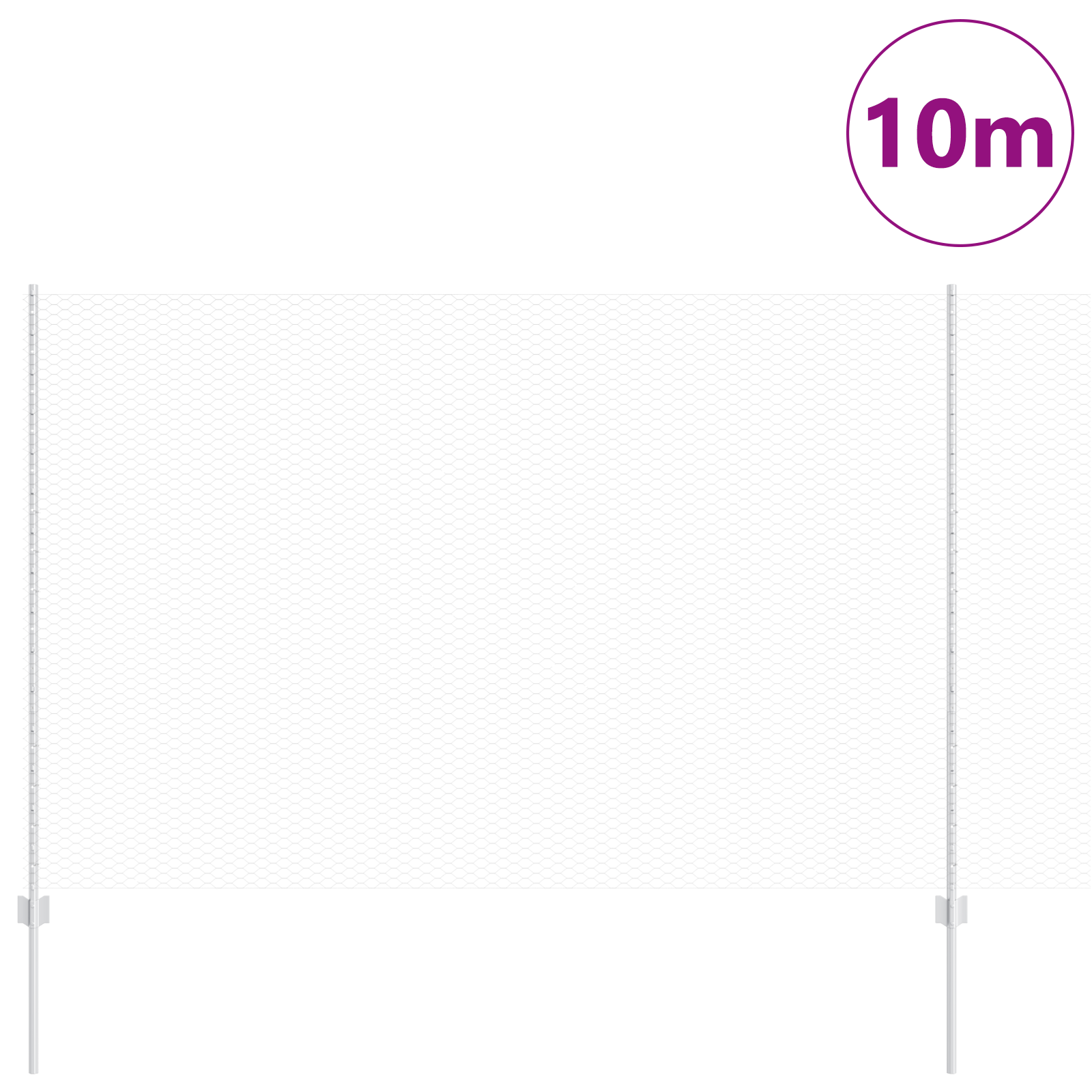 Fence Posts 10 pcs U-Channel 160 cm Galvanised Steel - Image 3