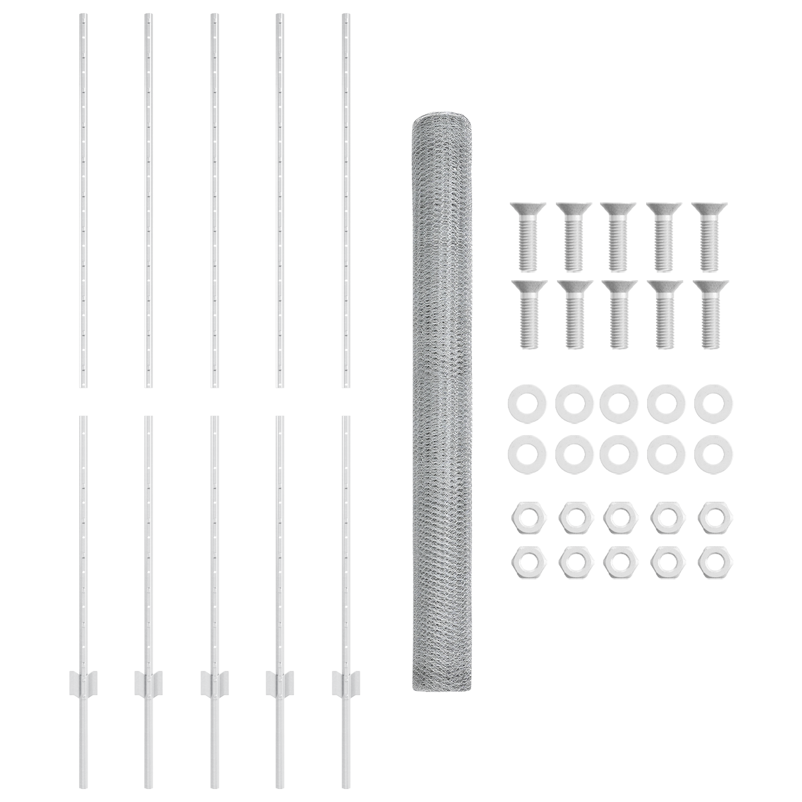 Fence Posts 10 pcs U-Channel 160 cm Galvanised Steel - Image 5