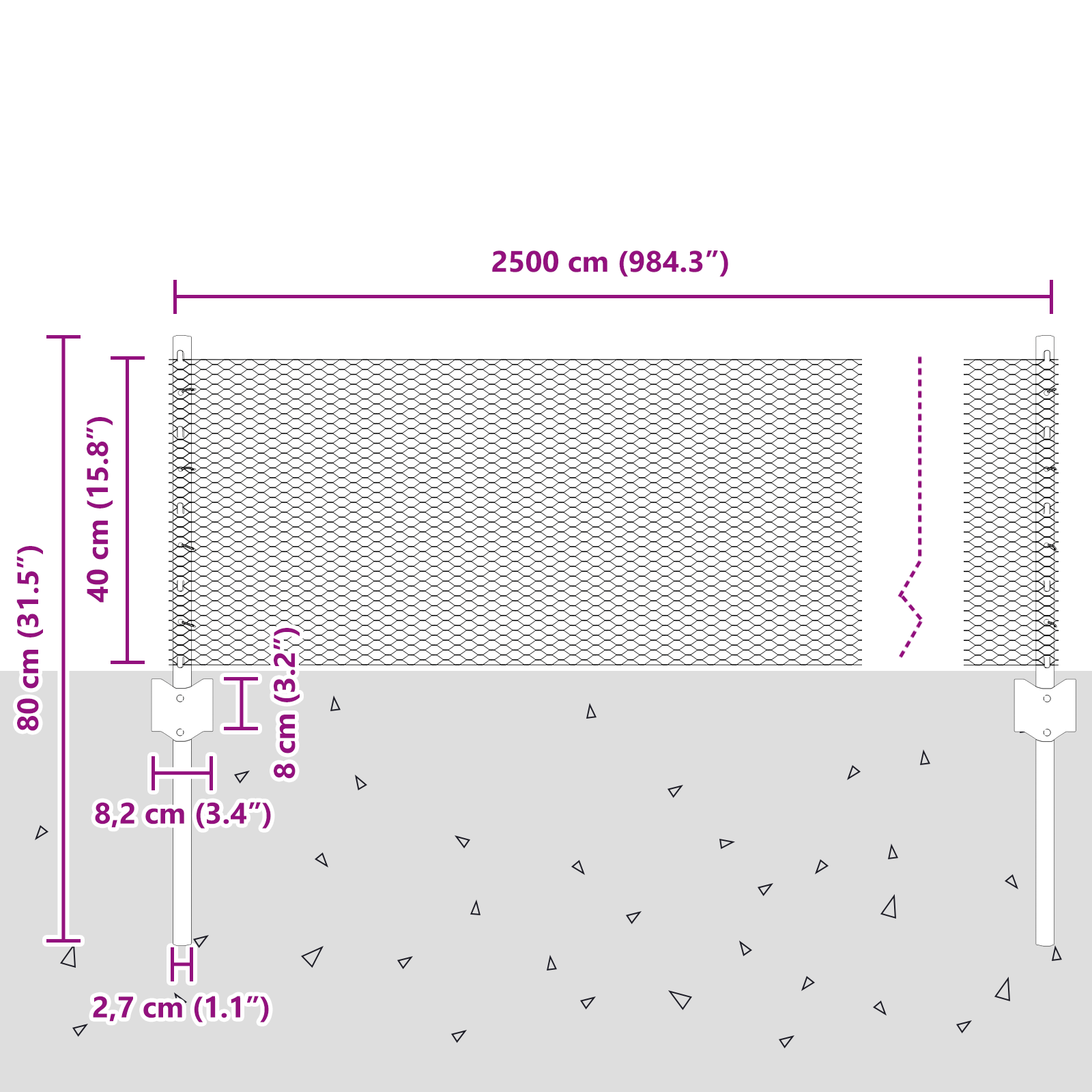 Fence Posts 11 pcs U-Channel 40 cm Galvanised Steel - Image 10