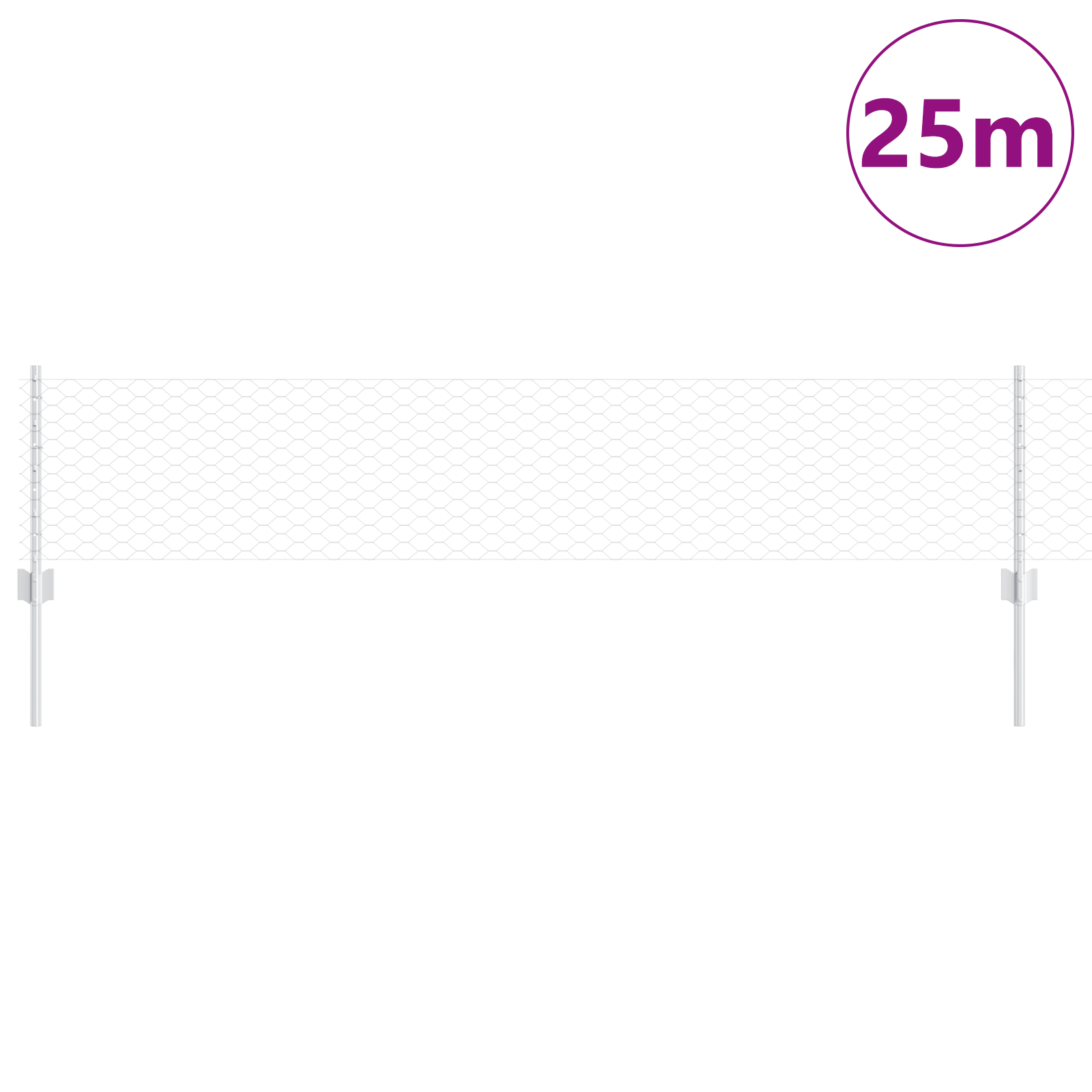 Fence Posts 11 pcs U-Channel 40 cm Galvanised Steel - Image 3