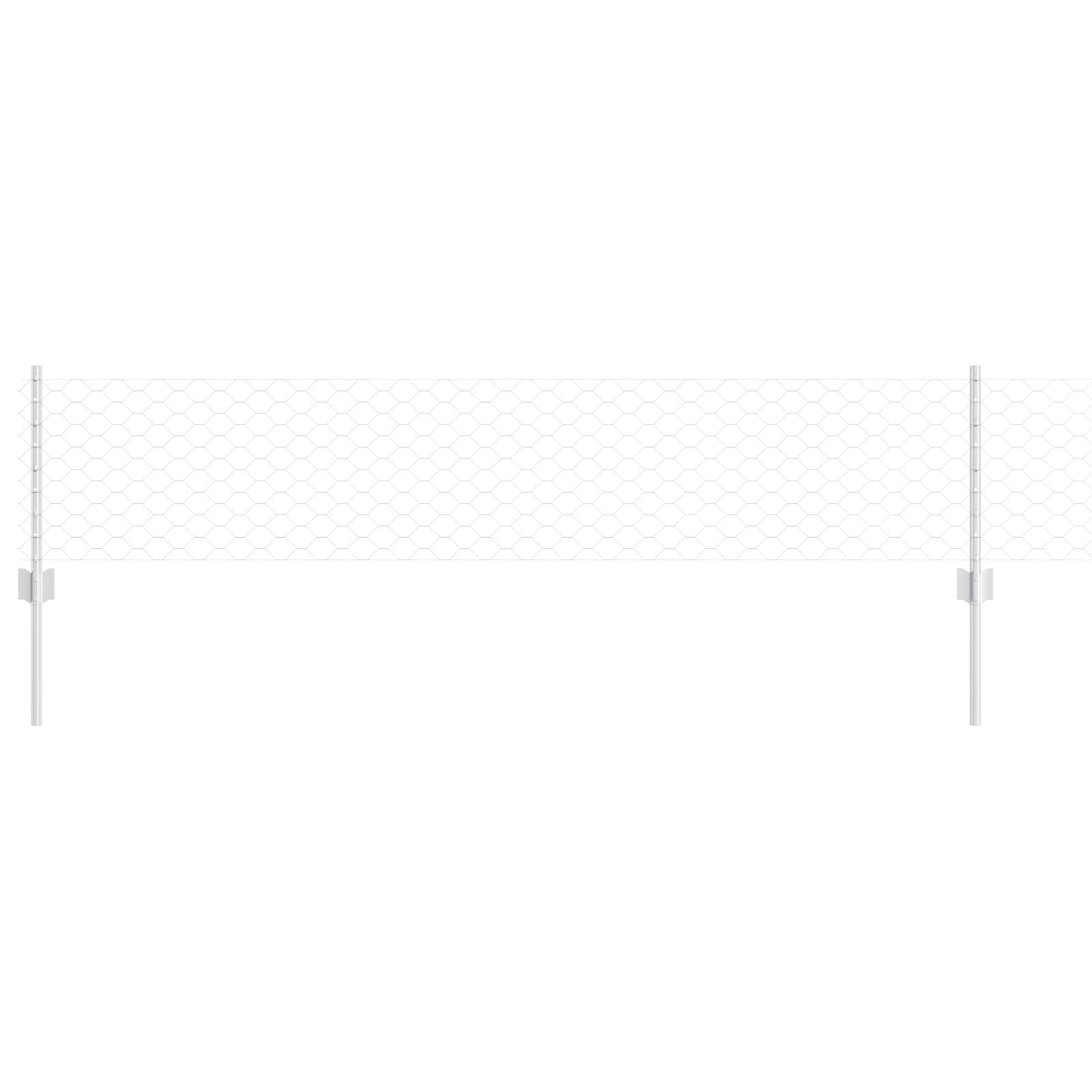 Fence Posts 11 pcs U-Channel 40 cm Galvanised Steel - Image 2