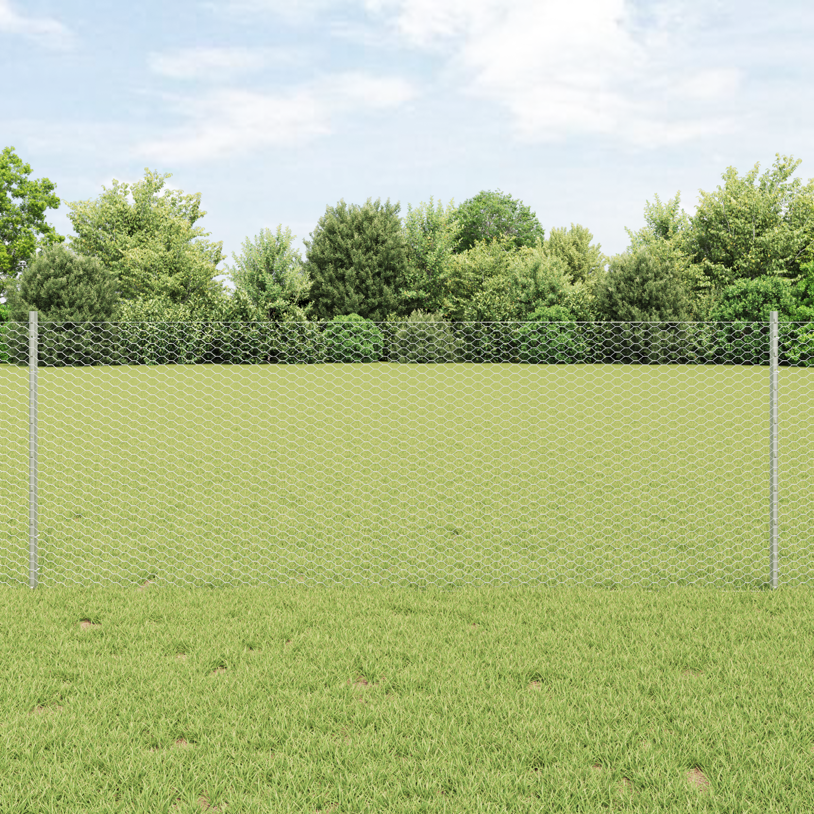 Fence Posts 11 pcs U-Channel 80 cm Galvanised Steel