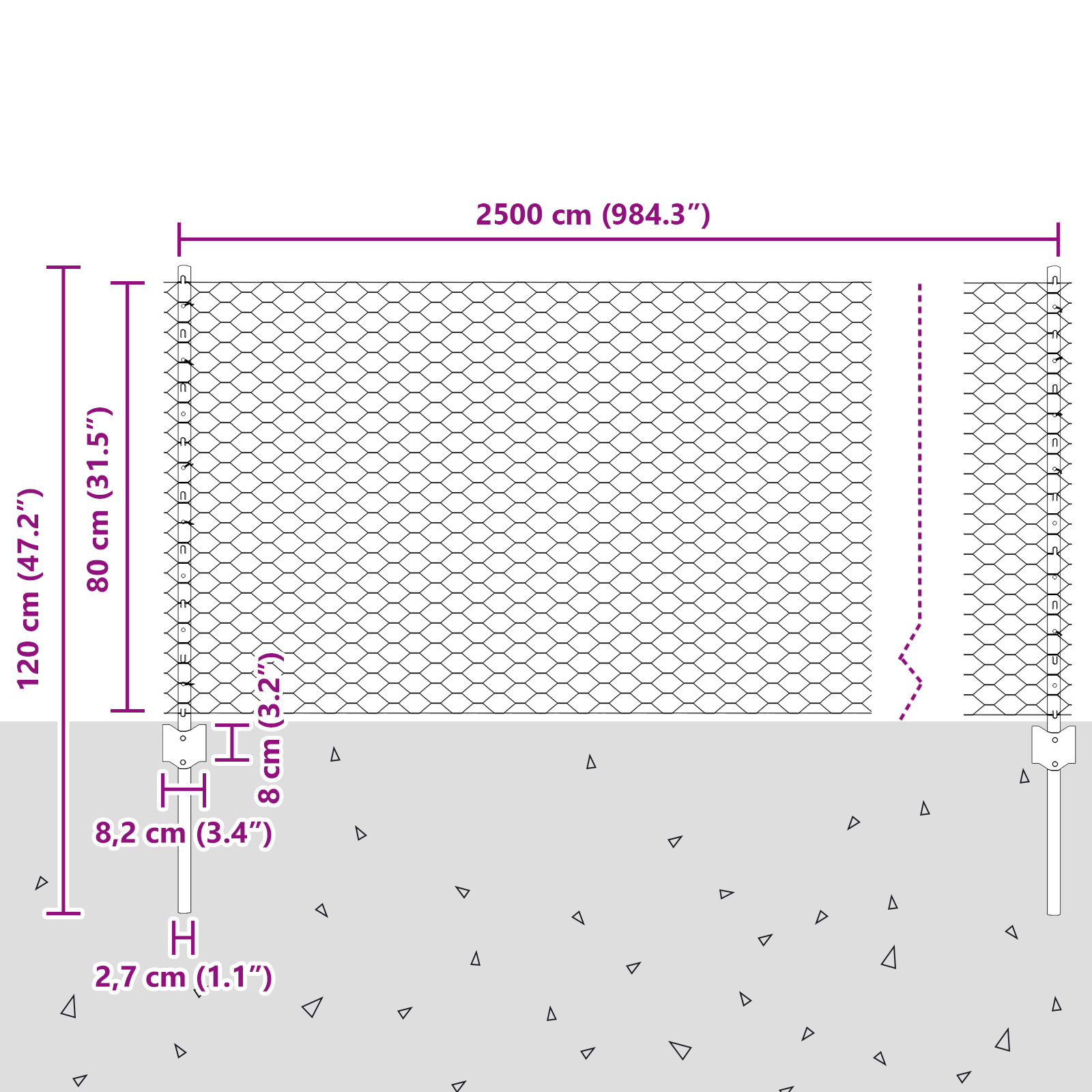 Fence Posts 11 pcs U-Channel 80 cm Galvanised Steel - Image 10