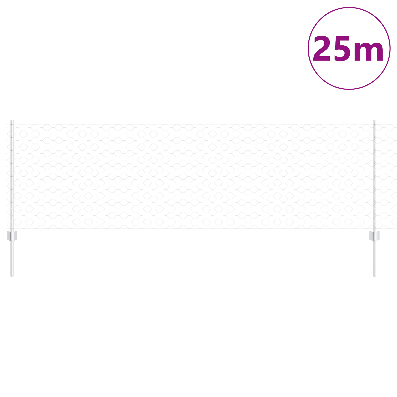 Fence Posts 11 pcs U-Channel 80 cm Galvanised Steel - Image 3