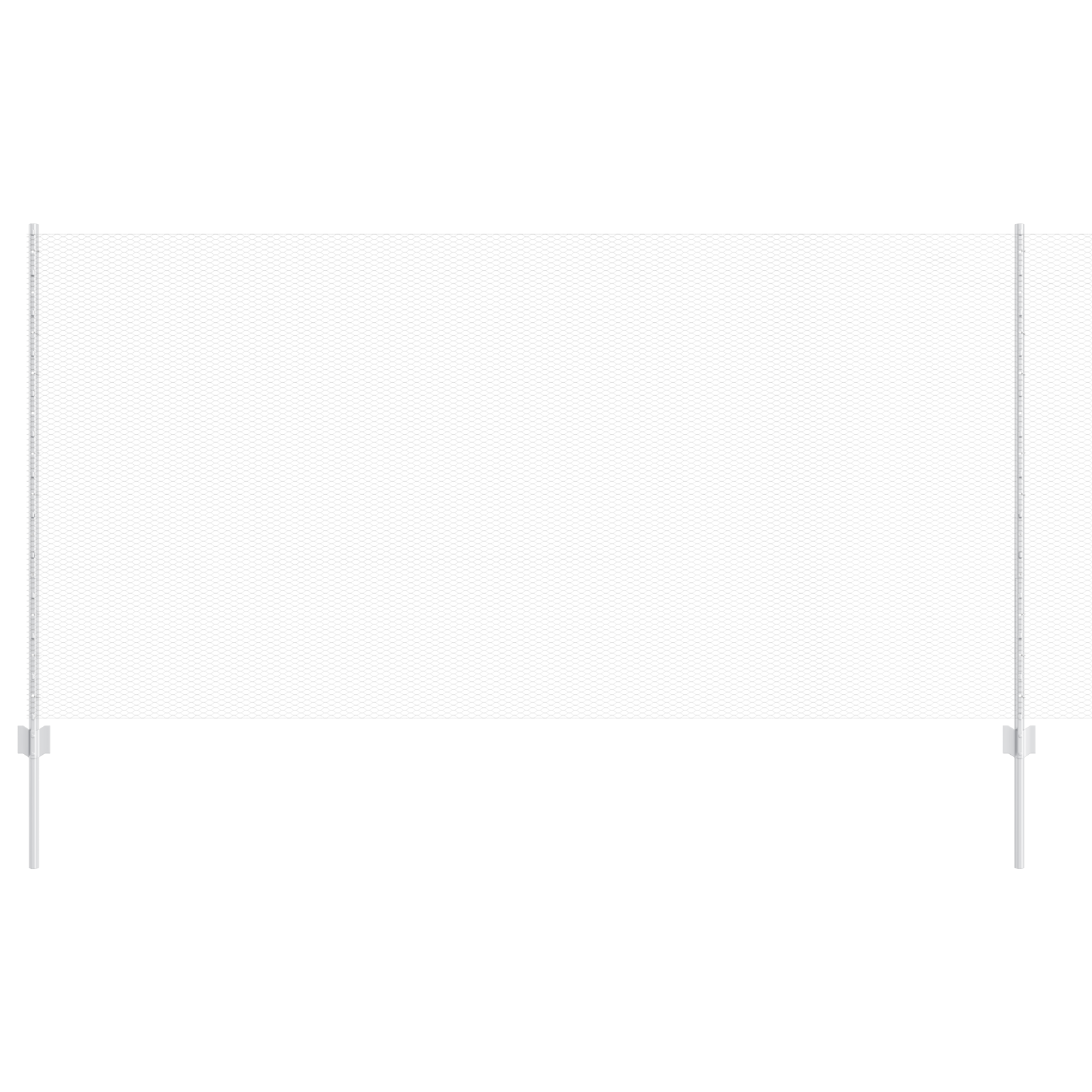 Garden Fence Set Set of 2 Galvanised steel Galvanised Steel - Image 2