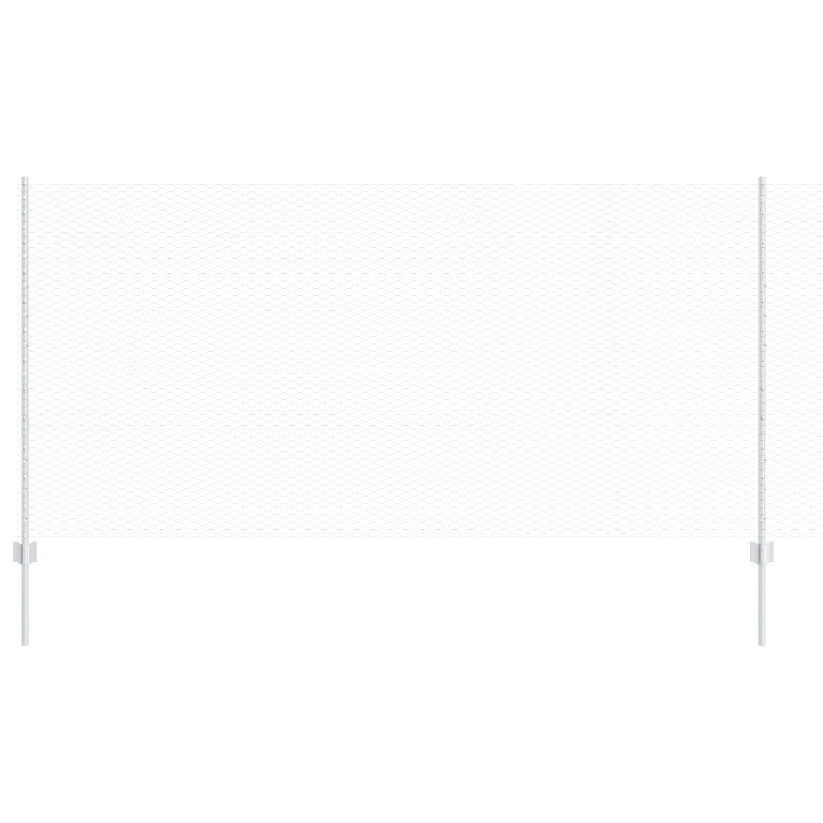 Thumbnail - vidaXL Gartenzaun Set Set aus 2 Galvanisierter Stahl 25 x 1,2 m