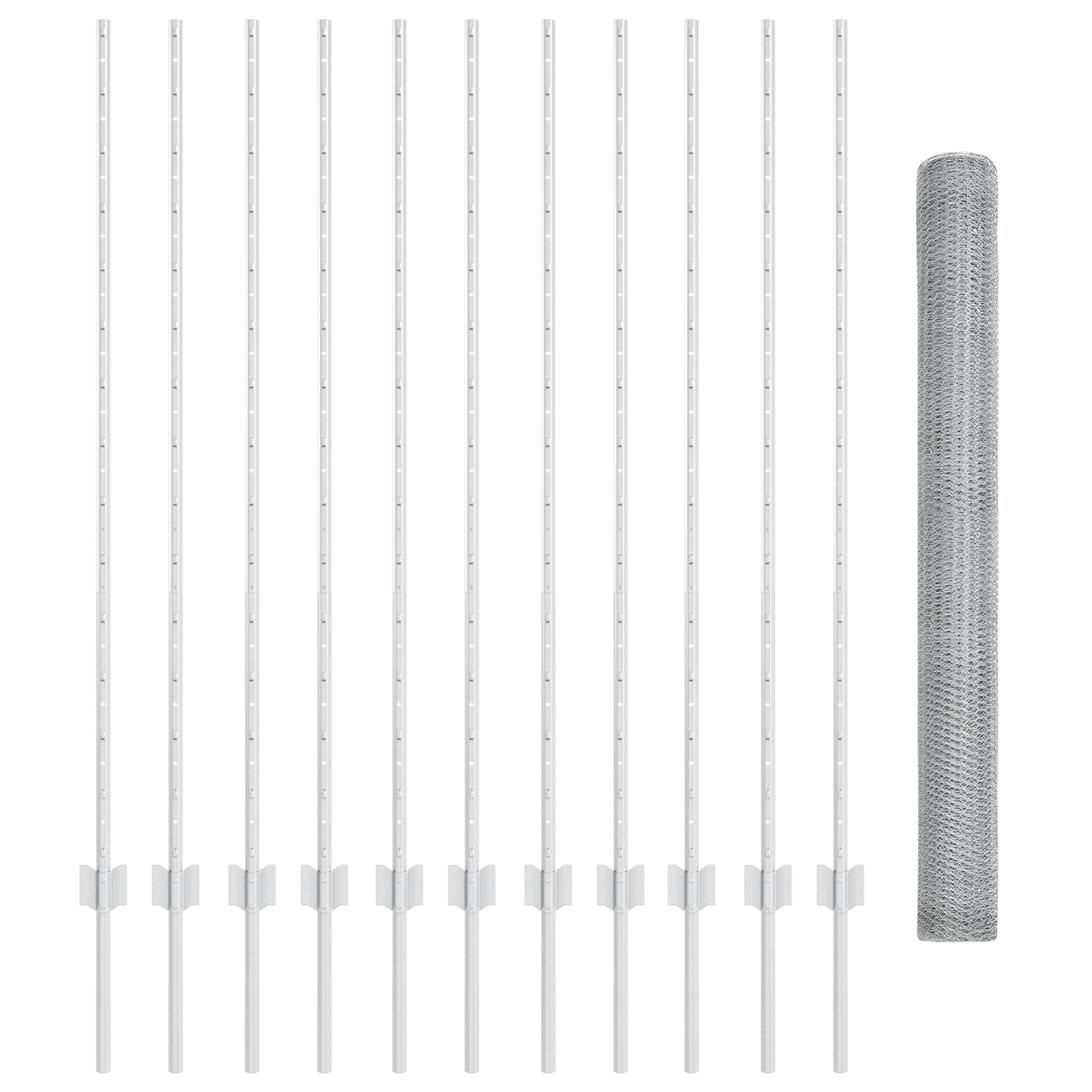 Fence Posts 22 pcs U-Channel 140 cm Galvanised Steel - Image 4