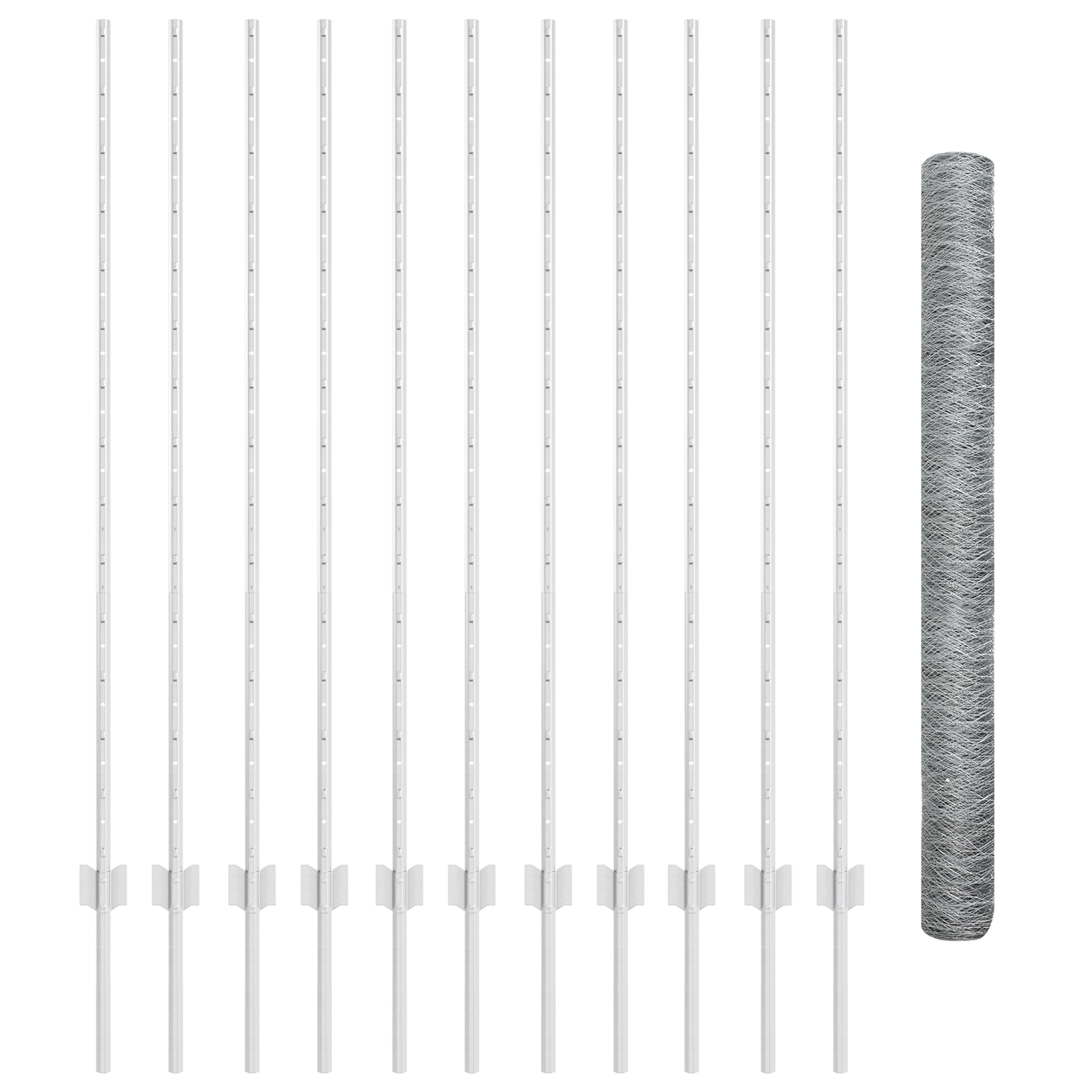 Fence Posts 22 pcs U-Channel 140 cm Galvanised Steel - Image 4