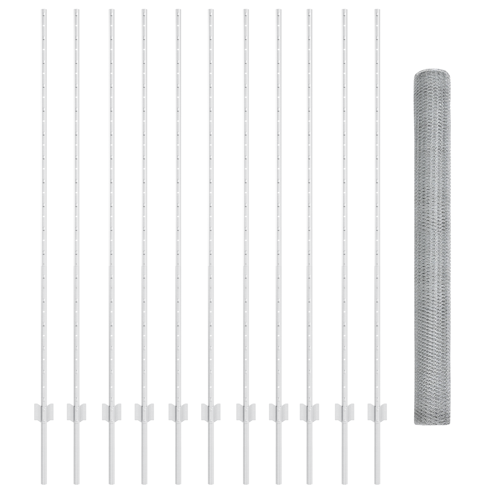 Garden Fence Set Set of 2 Galvanised steel 25 x 1.5 m fence - Image 4