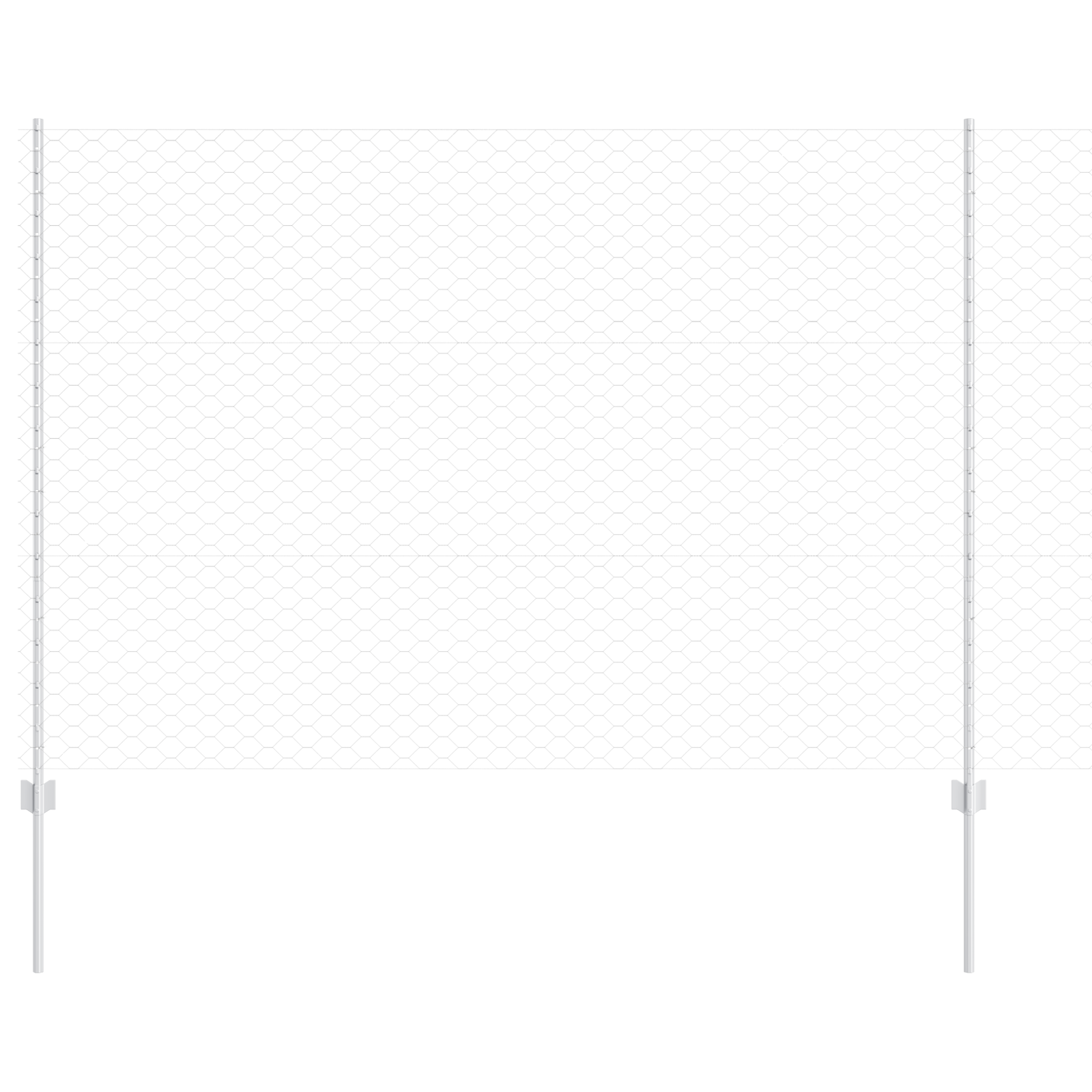 Galvanised Garden Fence Set Set of 2 Galvanised Steel Tough - Image 2