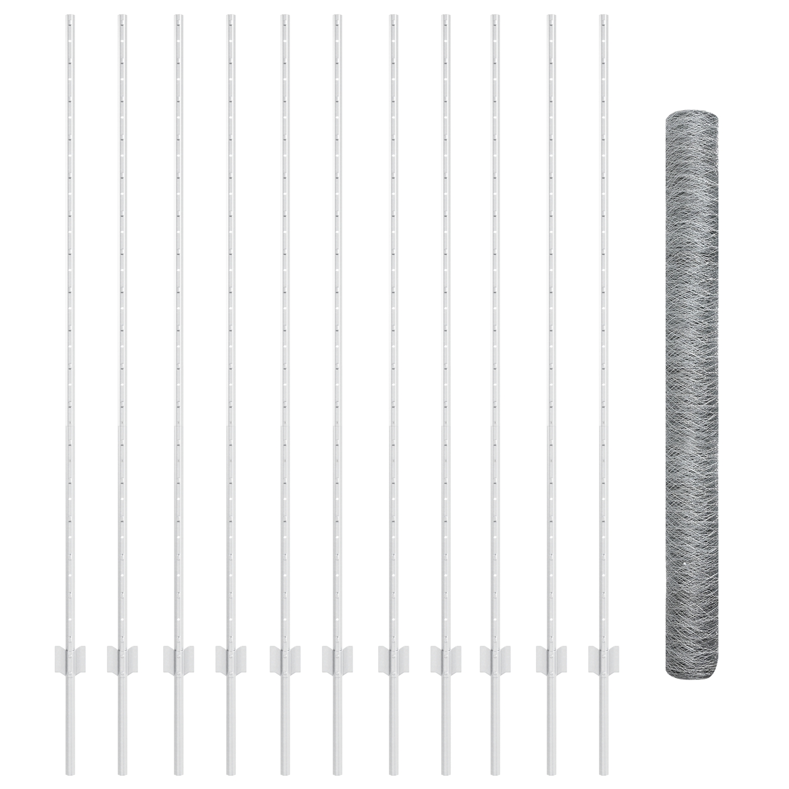 Fence Posts 22 pcs U-Channel 160 cm Galvanised Steel - Image 4