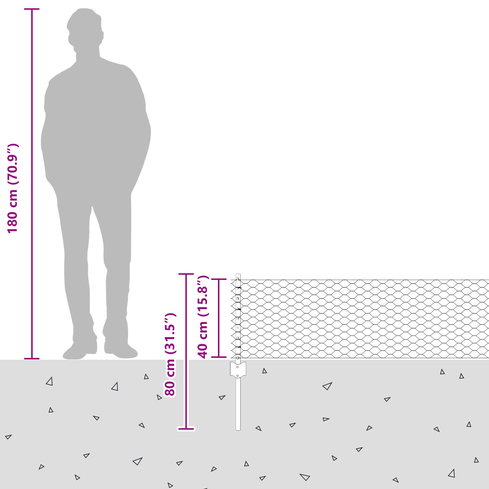 Fence Posts 11 pcs U-Channel 40 cm Galvanised Steel - Image 10
