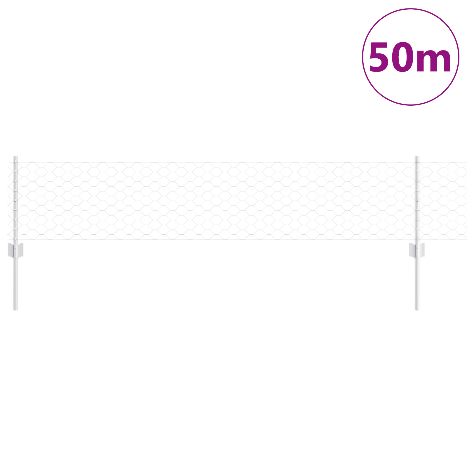 Fence Posts 11 pcs U-Channel 40 cm Galvanised Steel - Image 3