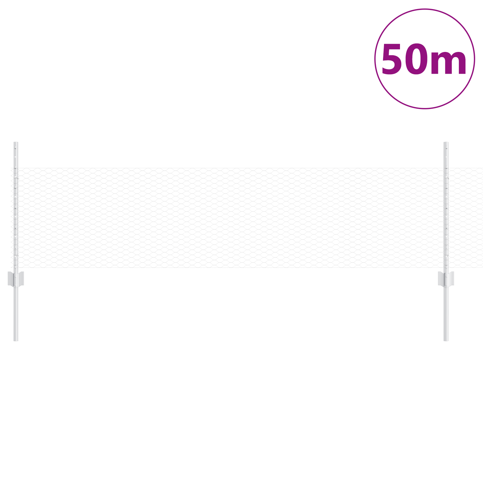 Thumbnail - vidaXL Zaunpfosten 11 Stück U-Kanal 60 cm Verzinkter Stahl
