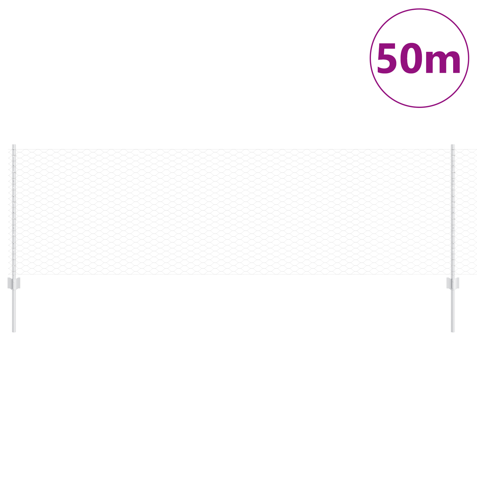 Fence Posts 11 pcs U-Channel 80 cm Galvanised Steel - Image 3