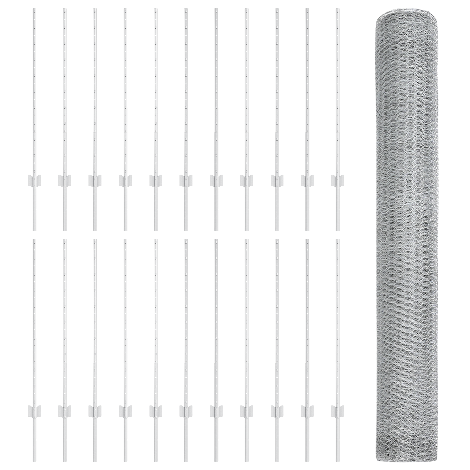 Fence Posts 10 pcs U-Channel 120 cm Galvanised Steel - Image 4