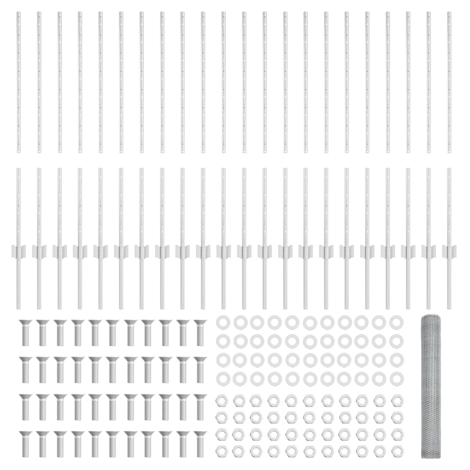 Fence Posts 10 pcs U-Channel 120 cm Galvanised Steel - Image 5