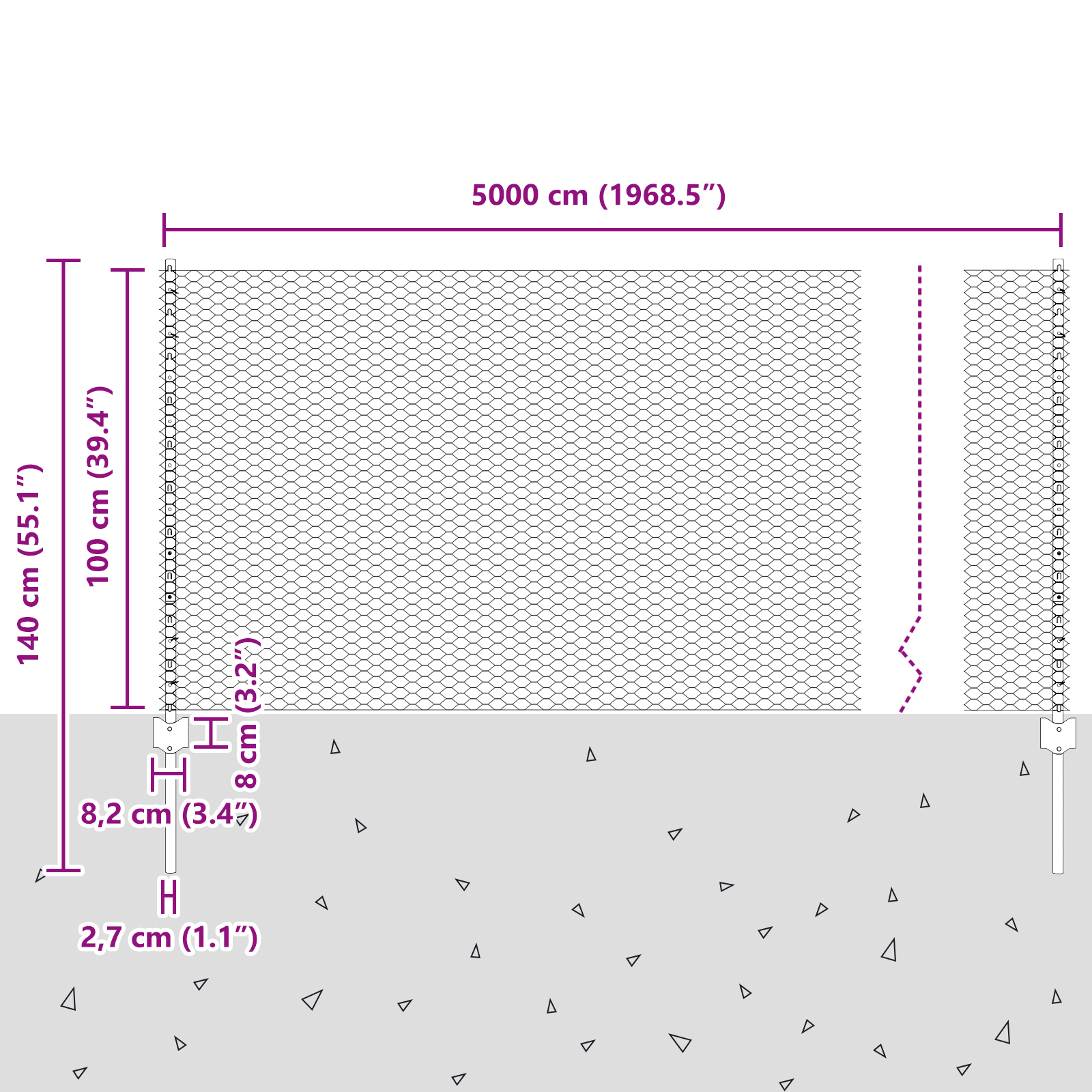 Fence Posts 10 pcs U-Channel 120 cm Galvanised Steel - Image 11