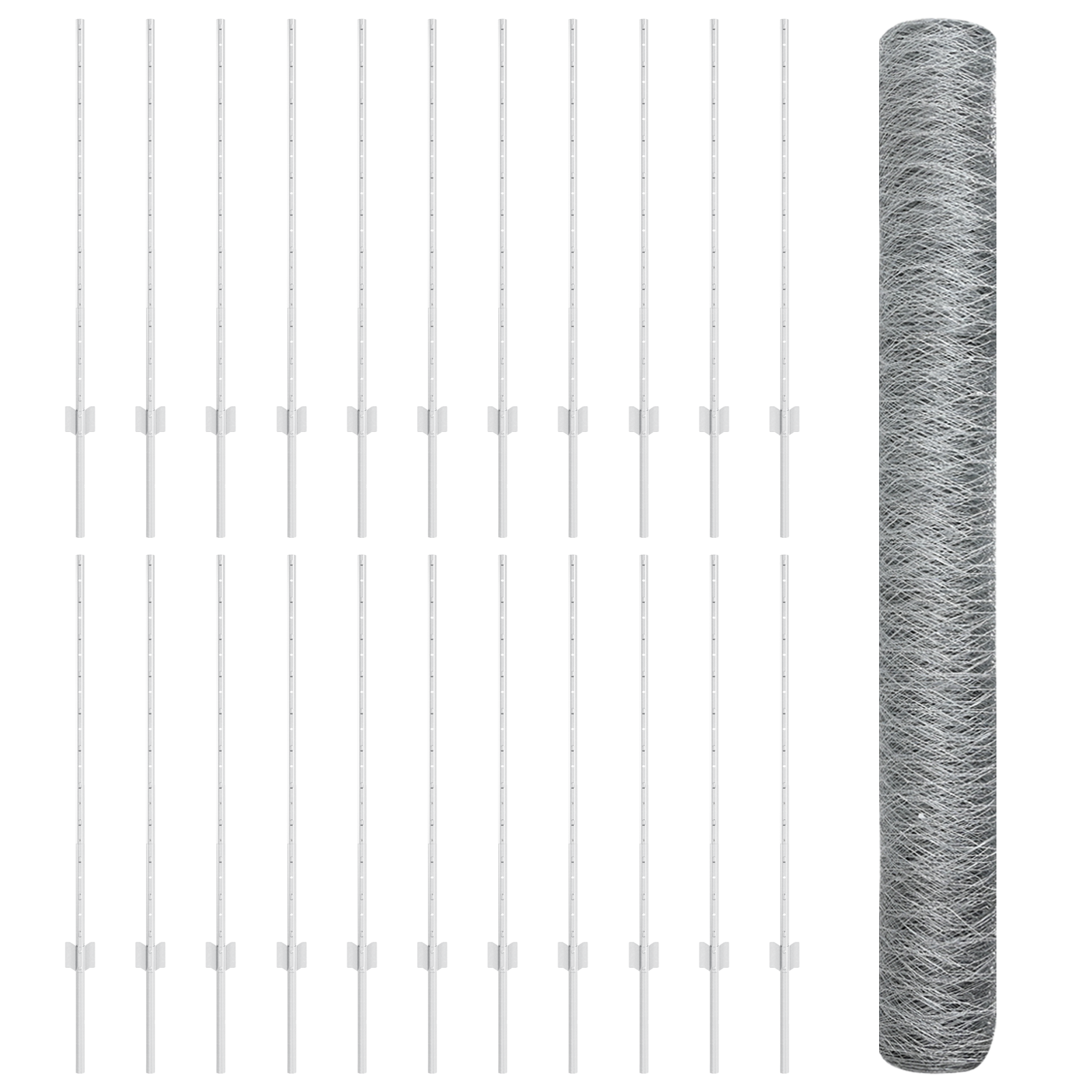 Fence Posts 10 pcs U-Channel 140 cm Galvanised Steel - Image 4