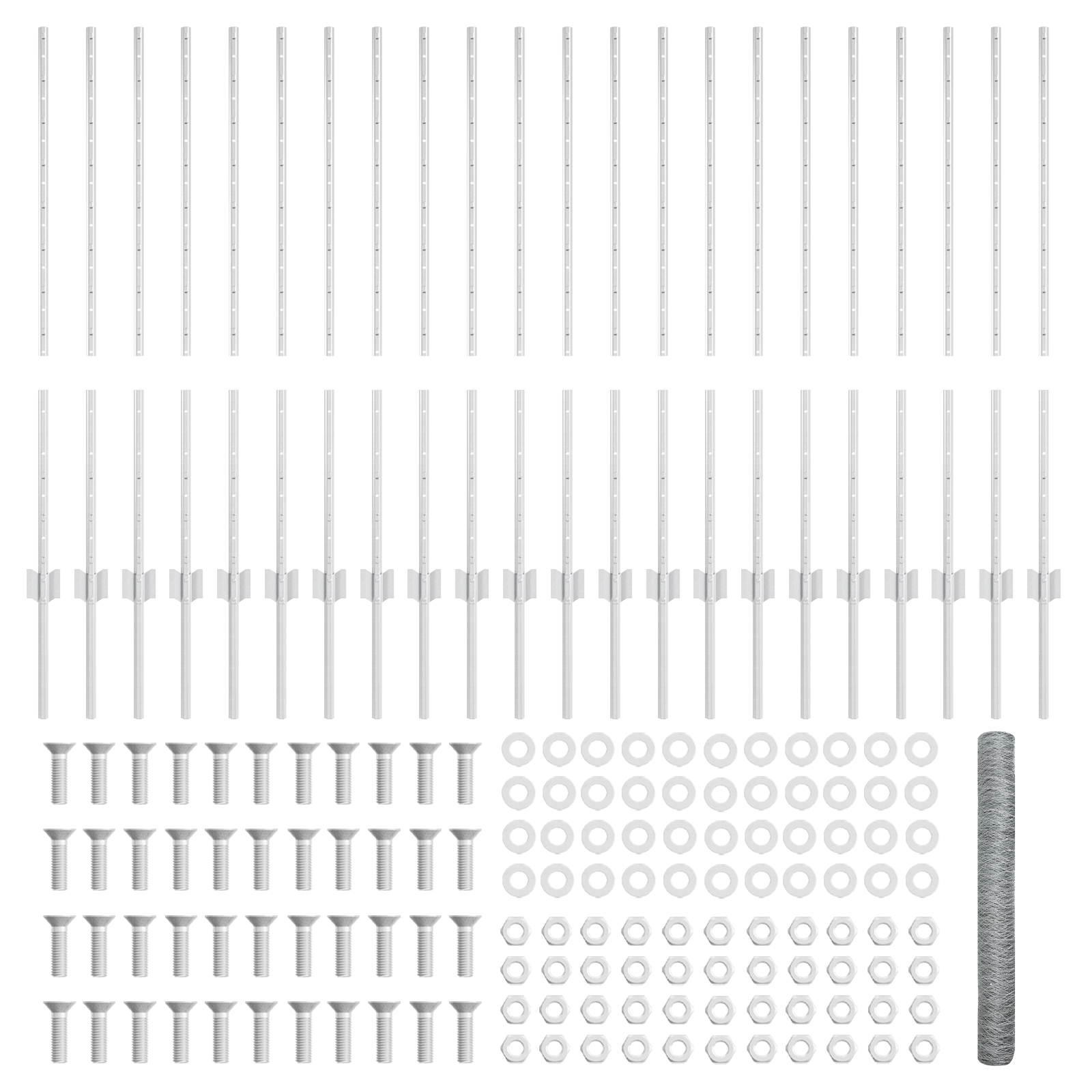 Fence Posts 10 pcs U-Channel 140 cm Galvanised Steel - Image 5