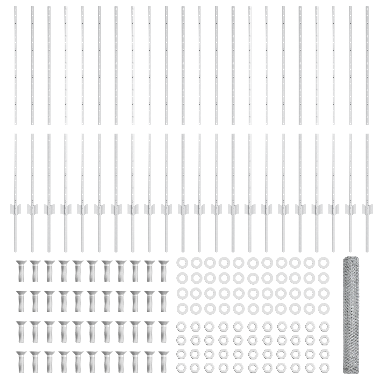 Fence Posts 22 pcs U-Channel 120 cm Galvanised Steel - Image 5