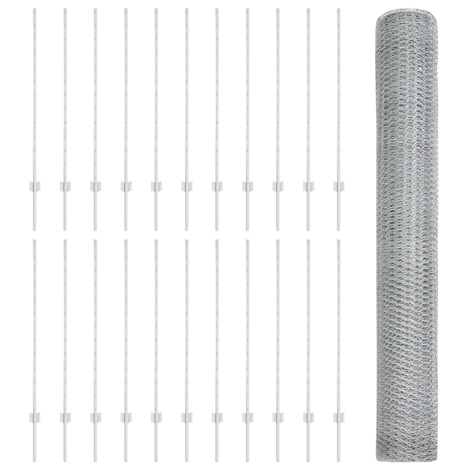 Fence Posts 22 pcs U-Channel 120 cm Galvanised Steel - Image 4
