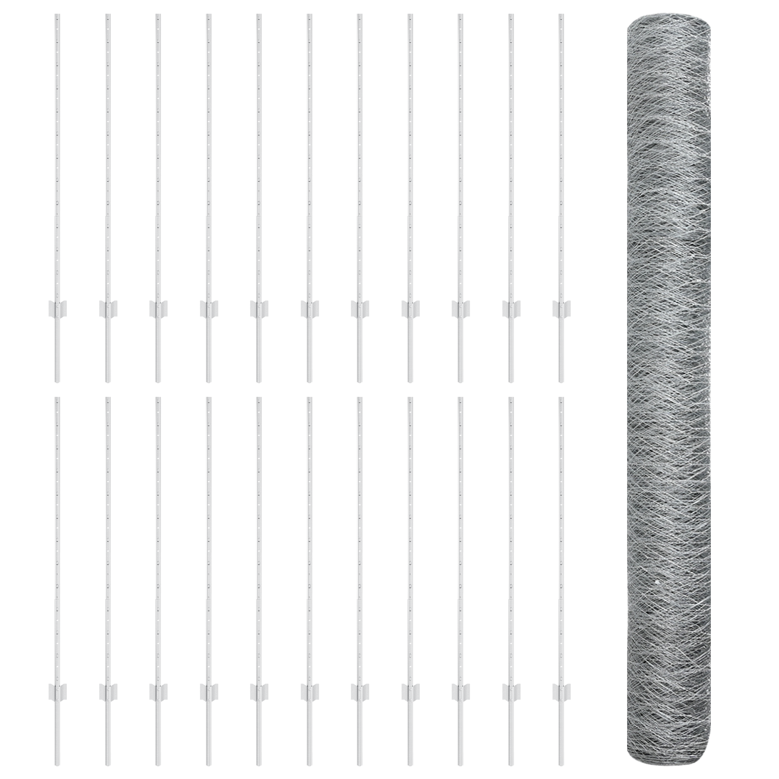 Fence Posts 22 pcs U-Channel 120 cm Galvanised Steel - Image 4