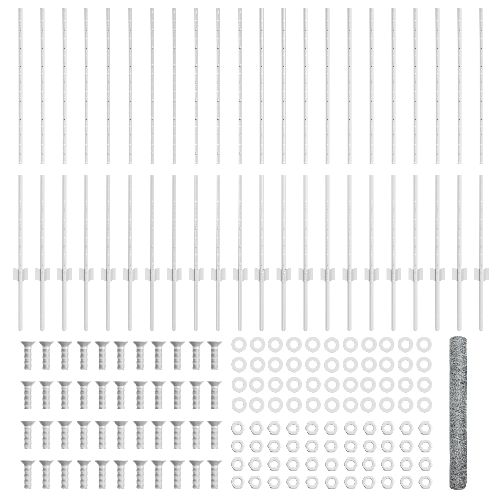 Fence Posts 22 pcs U-Channel 120 cm Galvanised Steel - Image 5