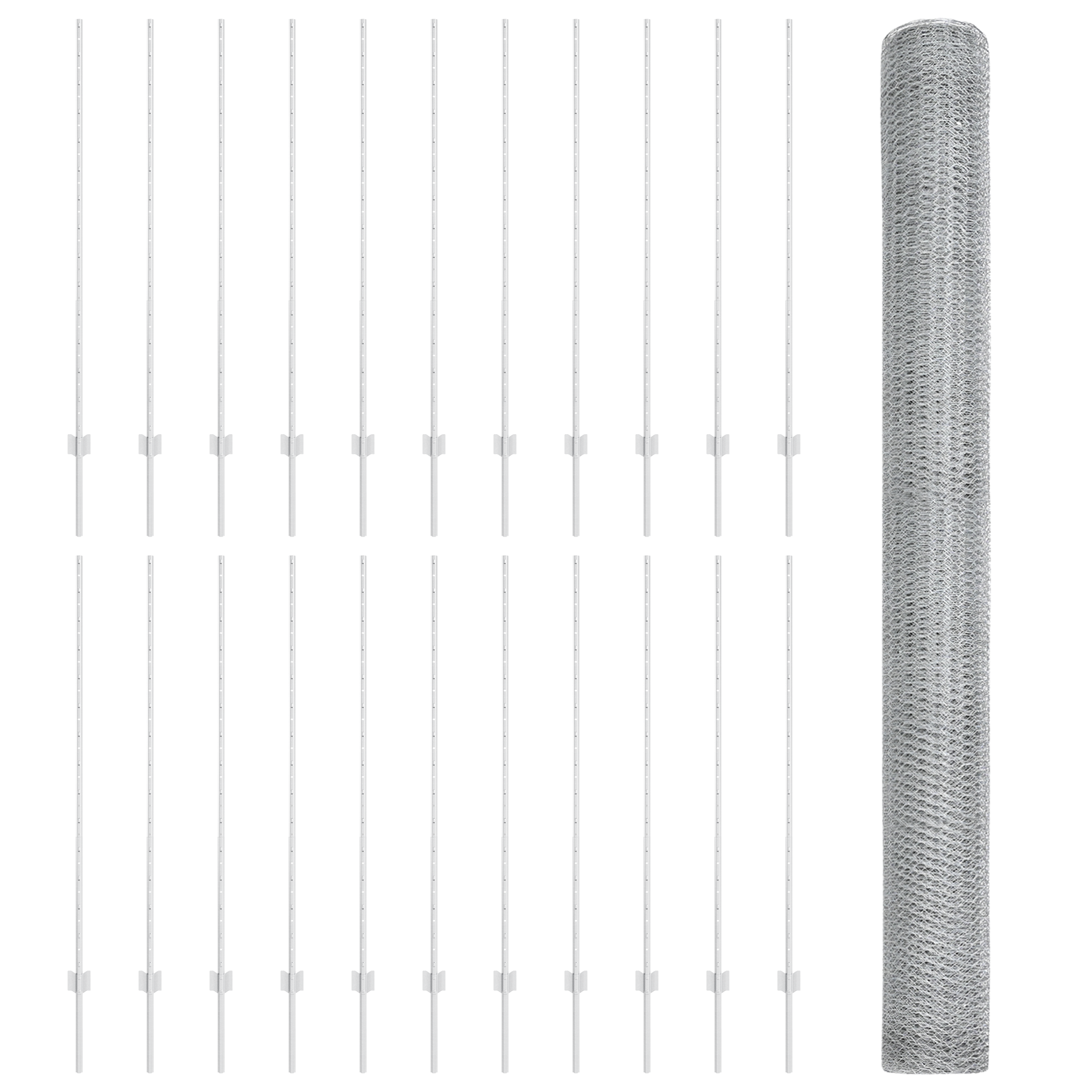 Fence Posts 22 pcs U-Channel 140 cm Galvanised Steel - Image 4