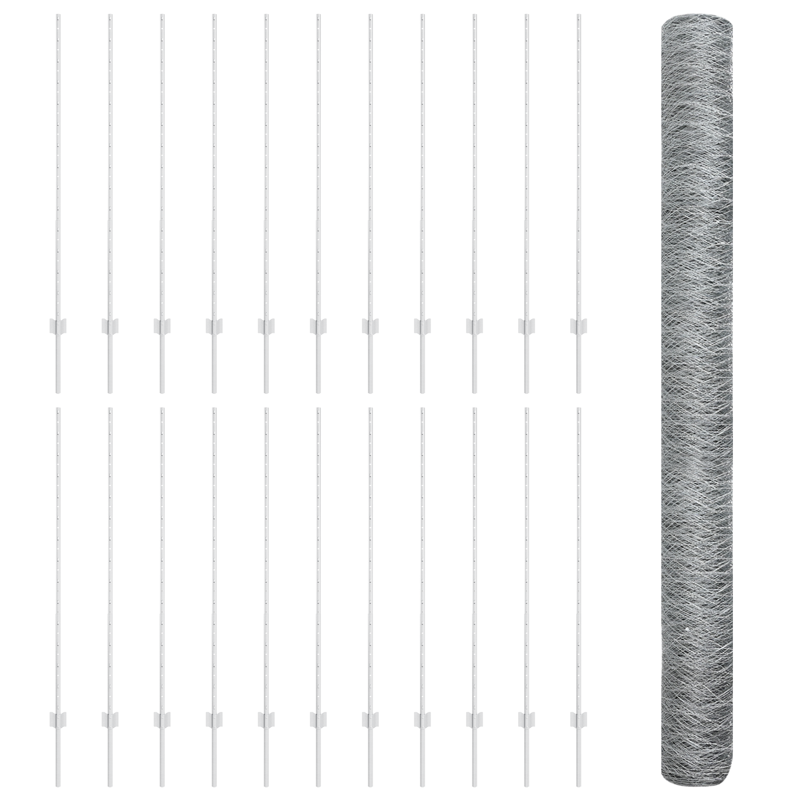 Fence Posts 22 pcs U-Channel 140 cm Galvanised Steel - Image 4