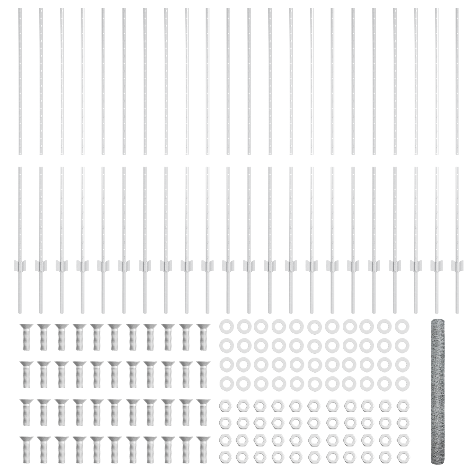 Fence Posts 22 pcs U-Channel 140 cm Galvanised Steel - Image 5